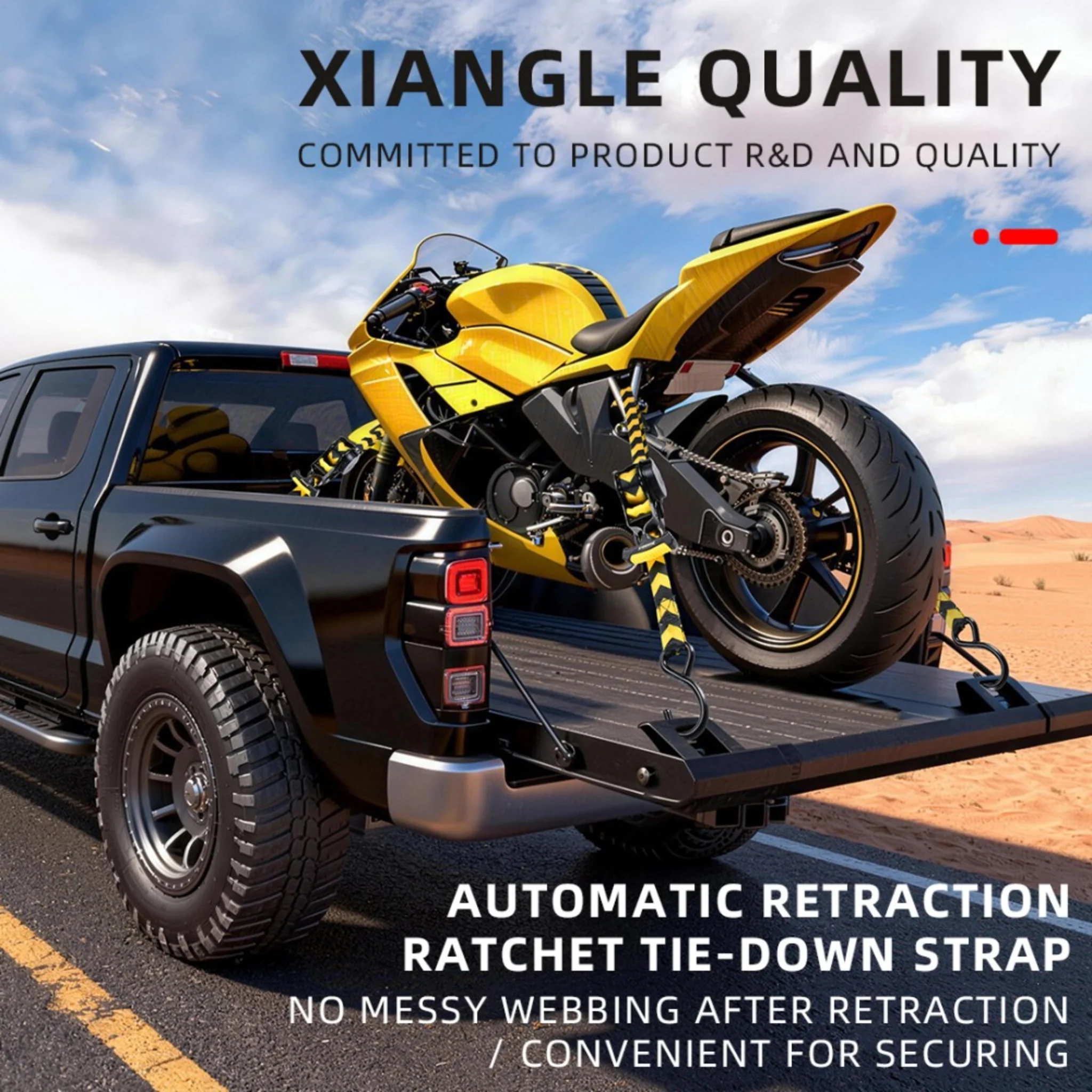 25mm Automatik-Ratschenspanngurt mit T-Griff LC 340 daN