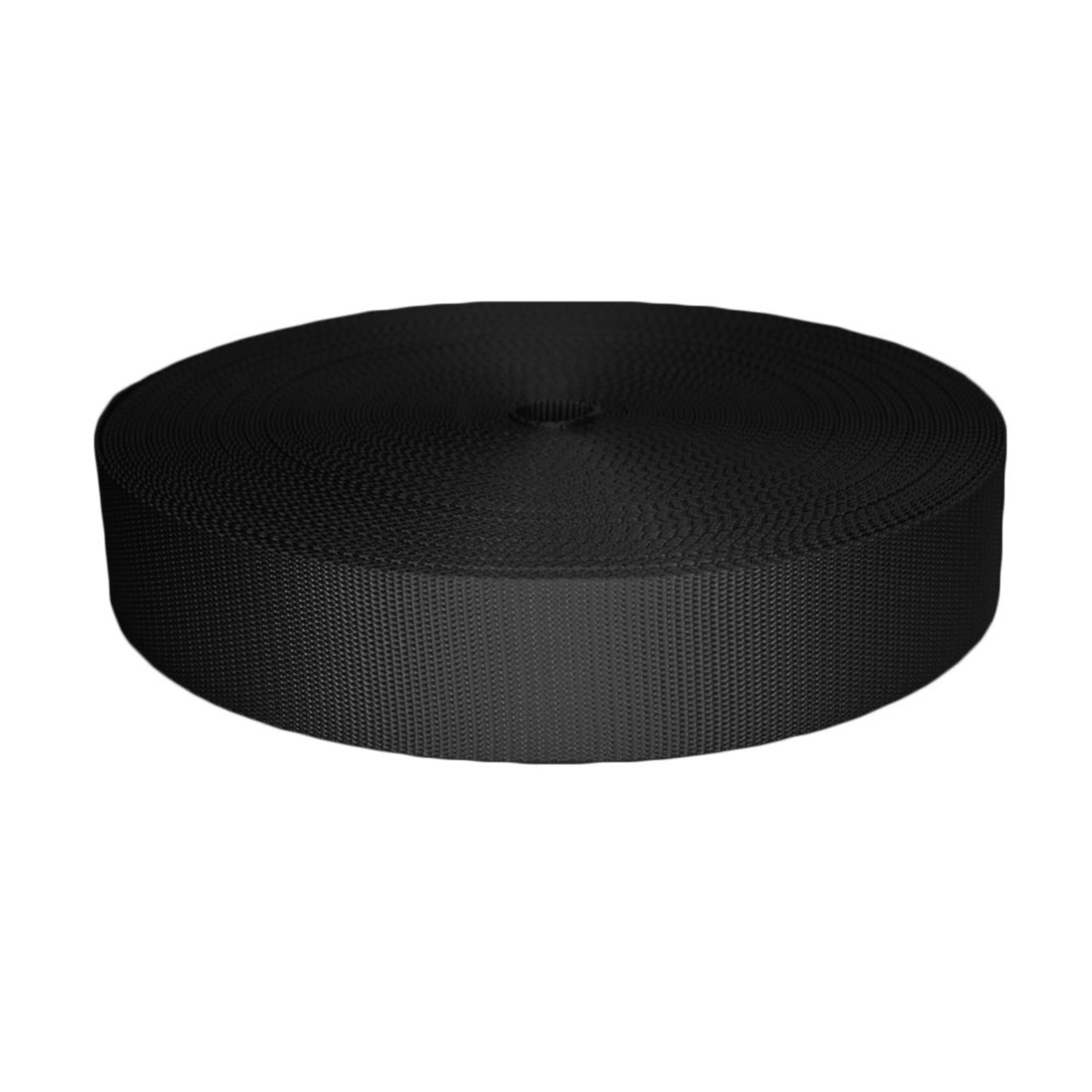 50mm UV-beständiges Polyester Gurtband Schwarz - 2000 kg Bruchlast
