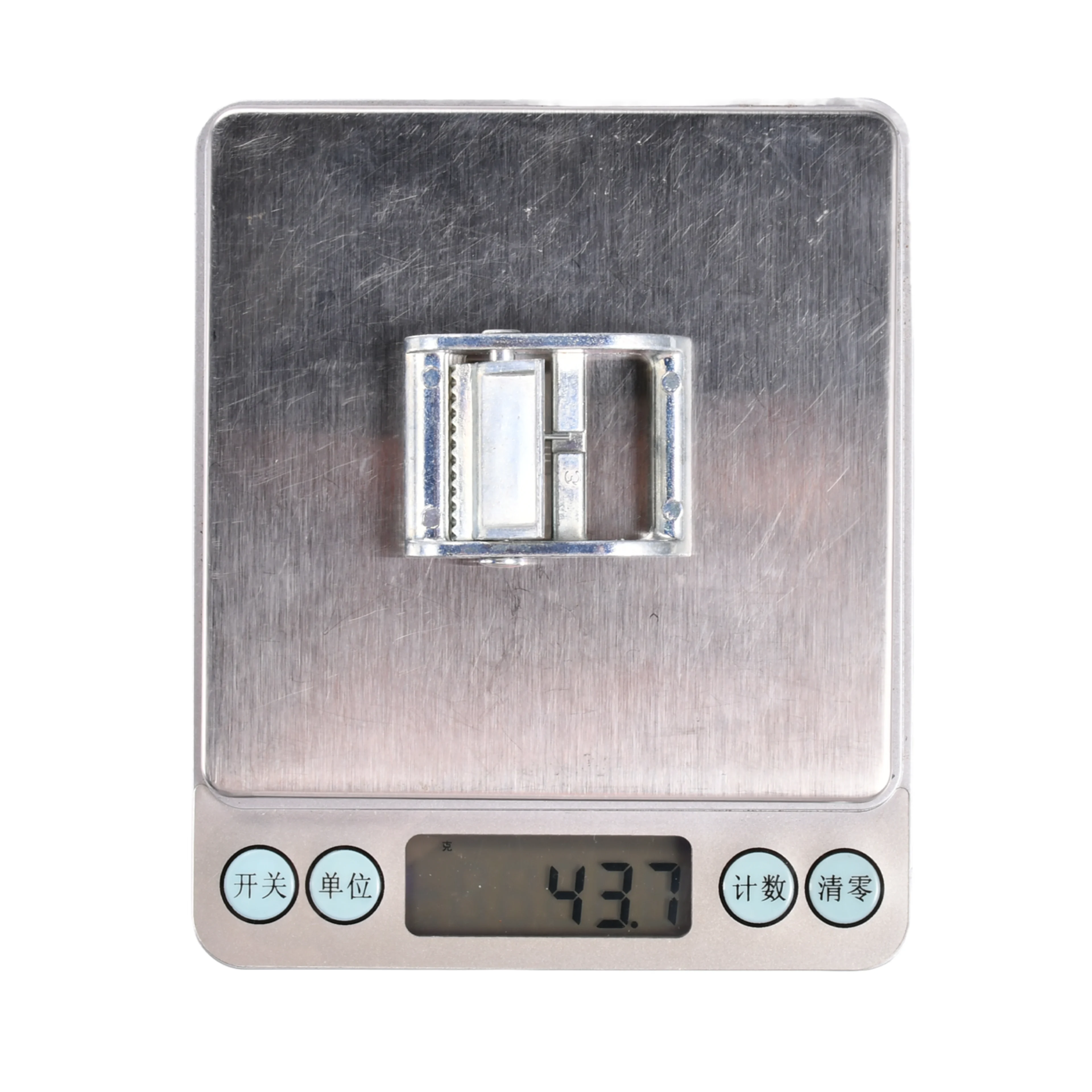 Hebilla de leva 25mm zinc, Rotura 350kg, Zincado Blanco