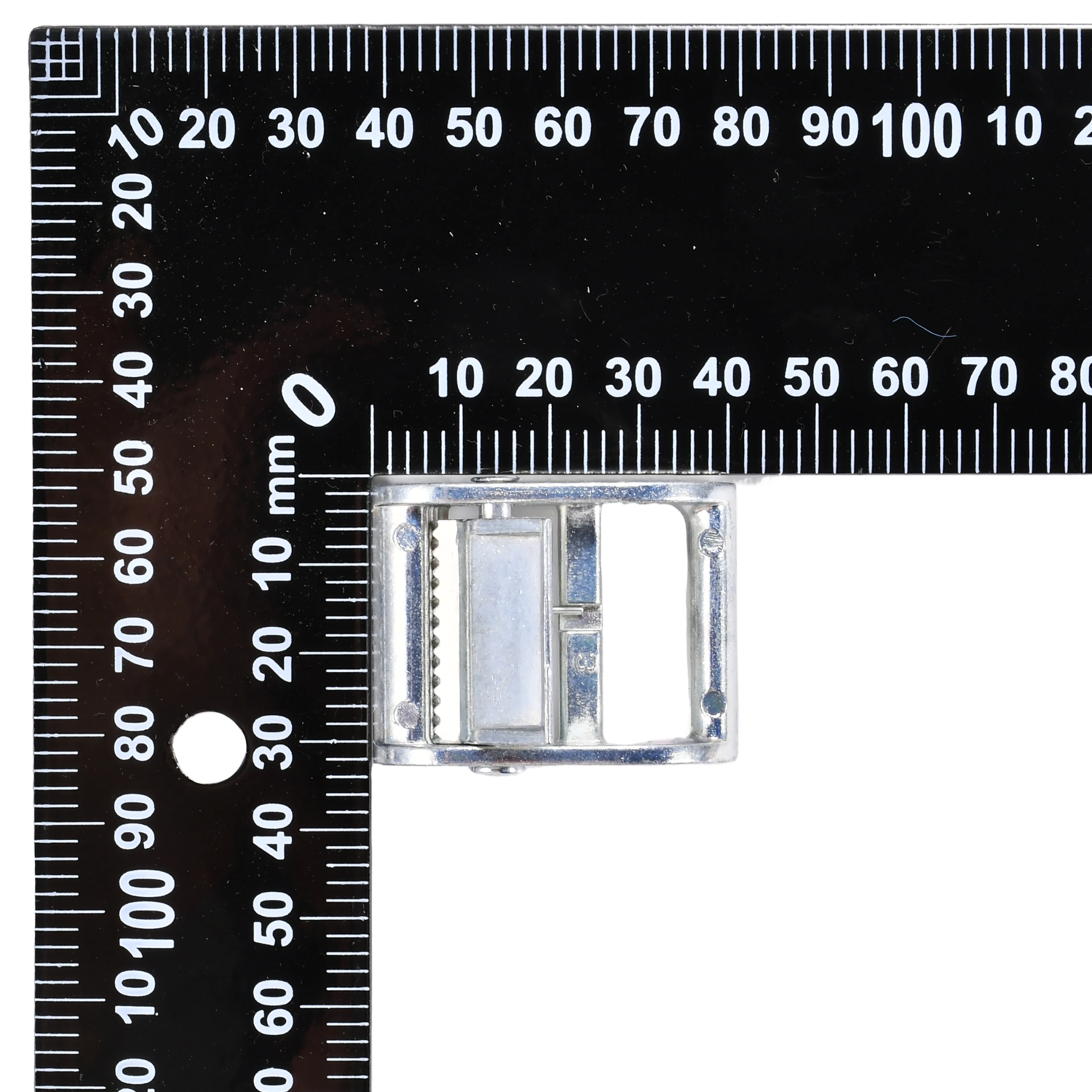 Hebilla de leva 25mm zinc, Rotura 350kg, Zincado Blanco