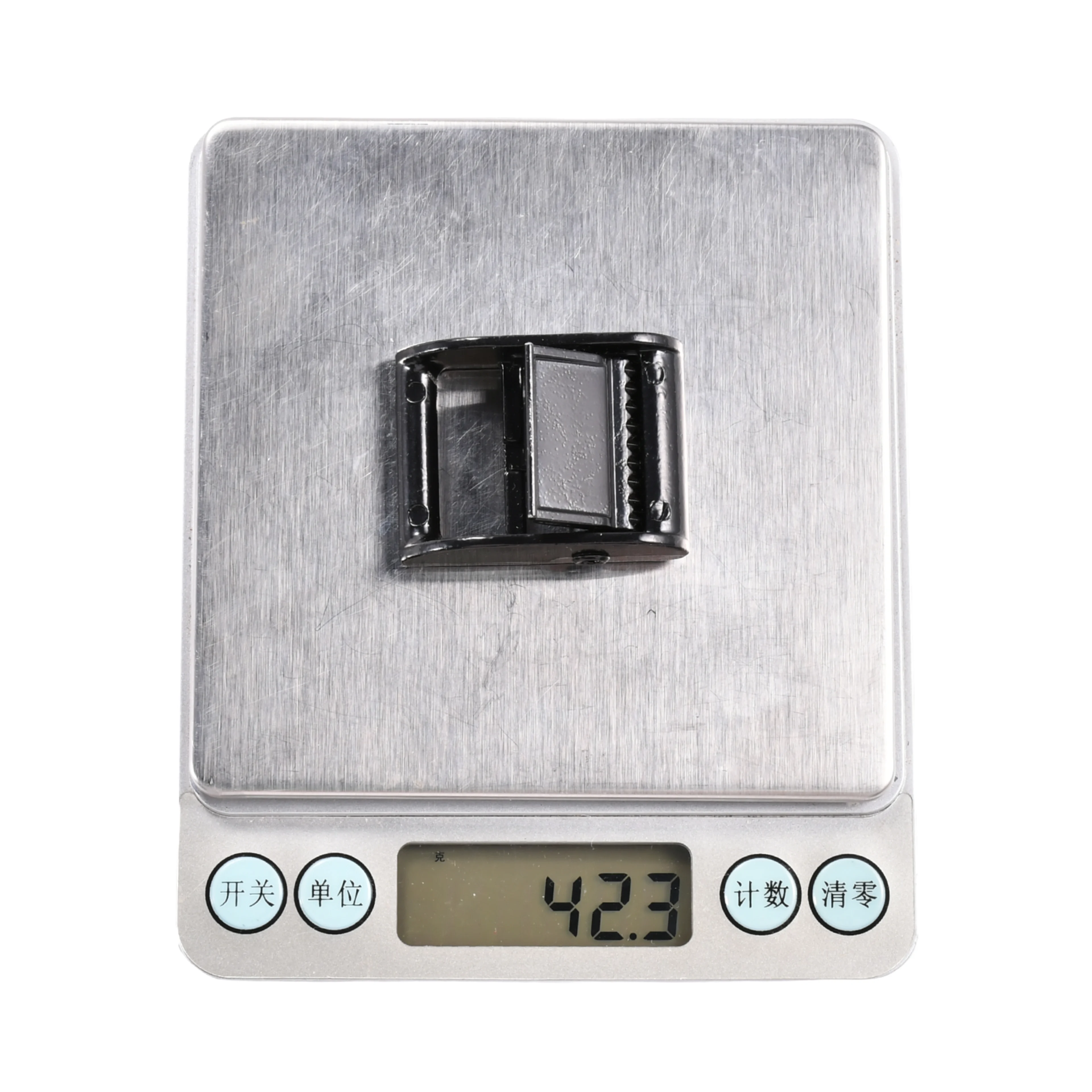 Hebilla de leva 25mm de zinc fundido a presión, negra - Resistencia a la rotura 350kg