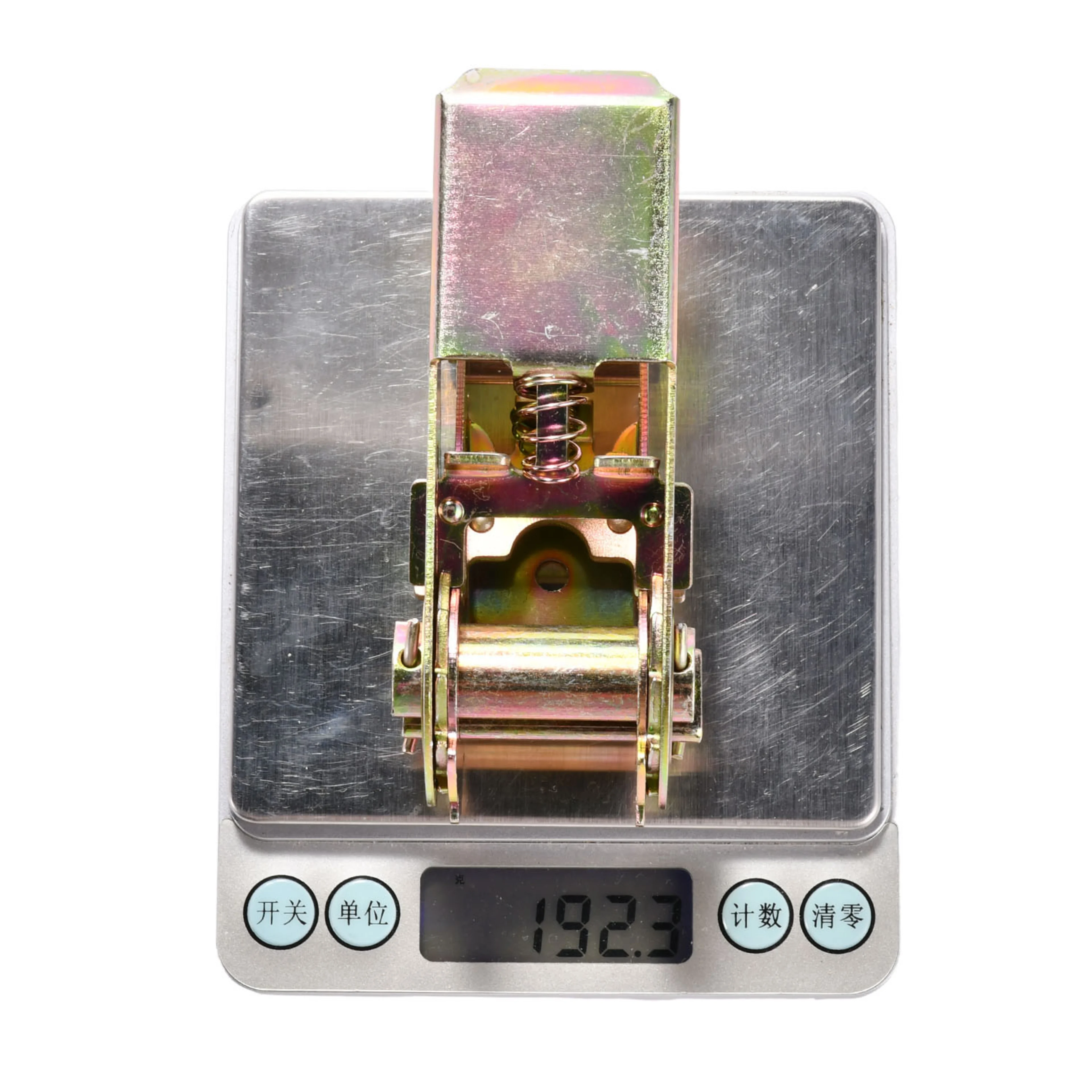 Hebilla de trinquete 25mm para pulgar, Zincada - Rotura 800kg