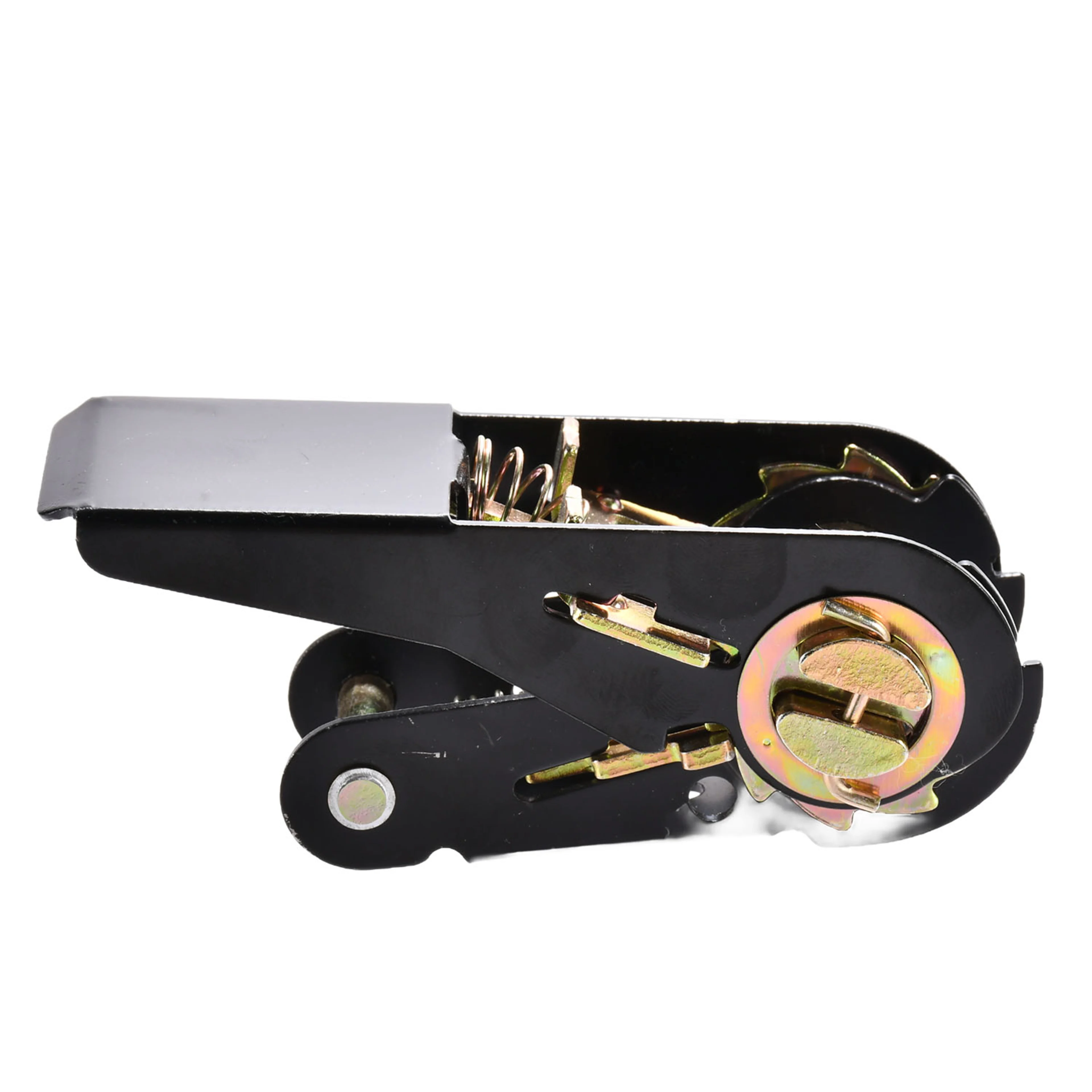 Hebilla de trinquete 25mm con mango de pulgar, pintada en negro - Resistencia a la rotura 800kg