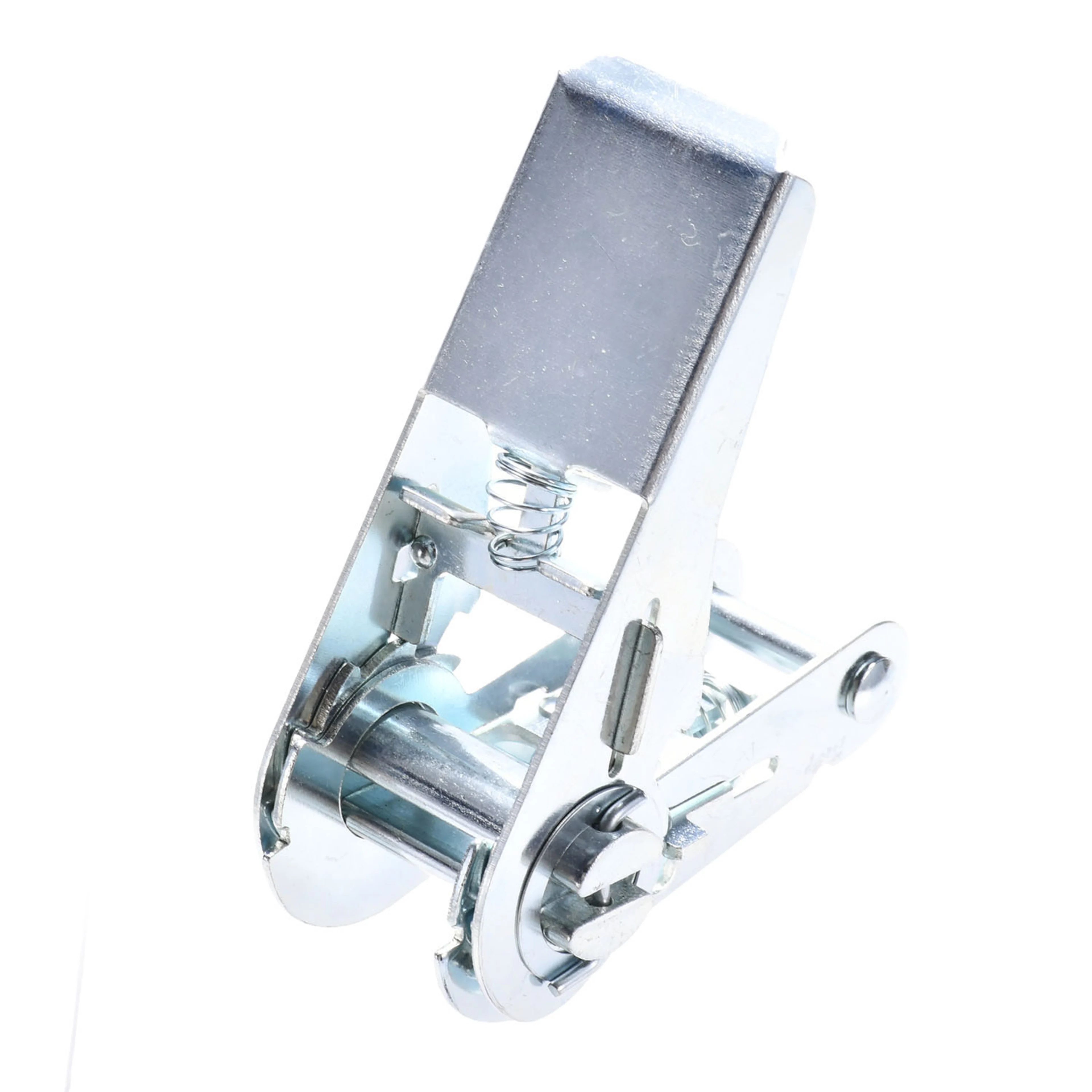 25mm White Zinc Painted Ratchet Buckle - 400kg Breaking Strength