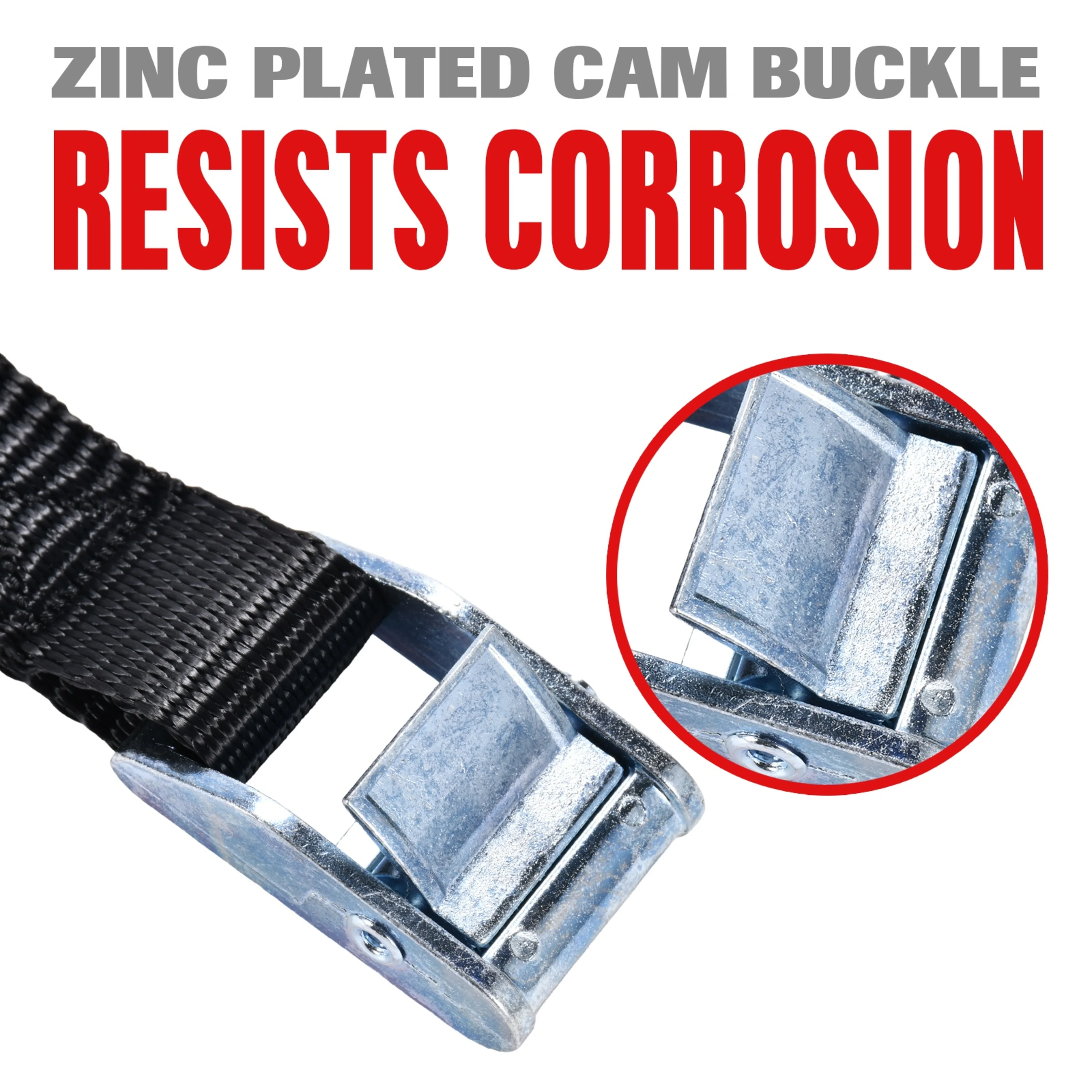 1" Endless Cam Buckle Tie Down Strap - 770lbs BS