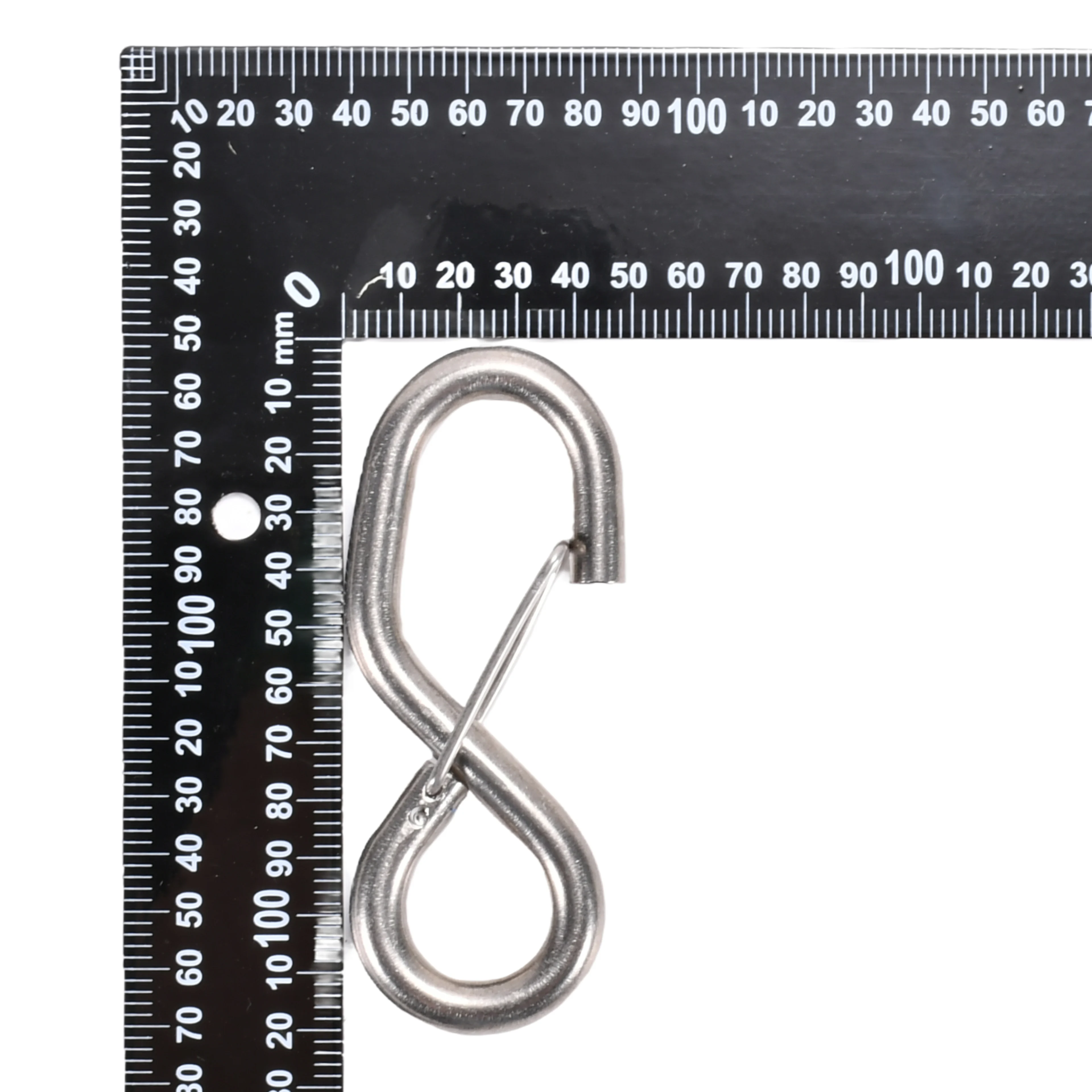 25mm 304 Stainless Steel S-Hook with Latch - 800kg MBS