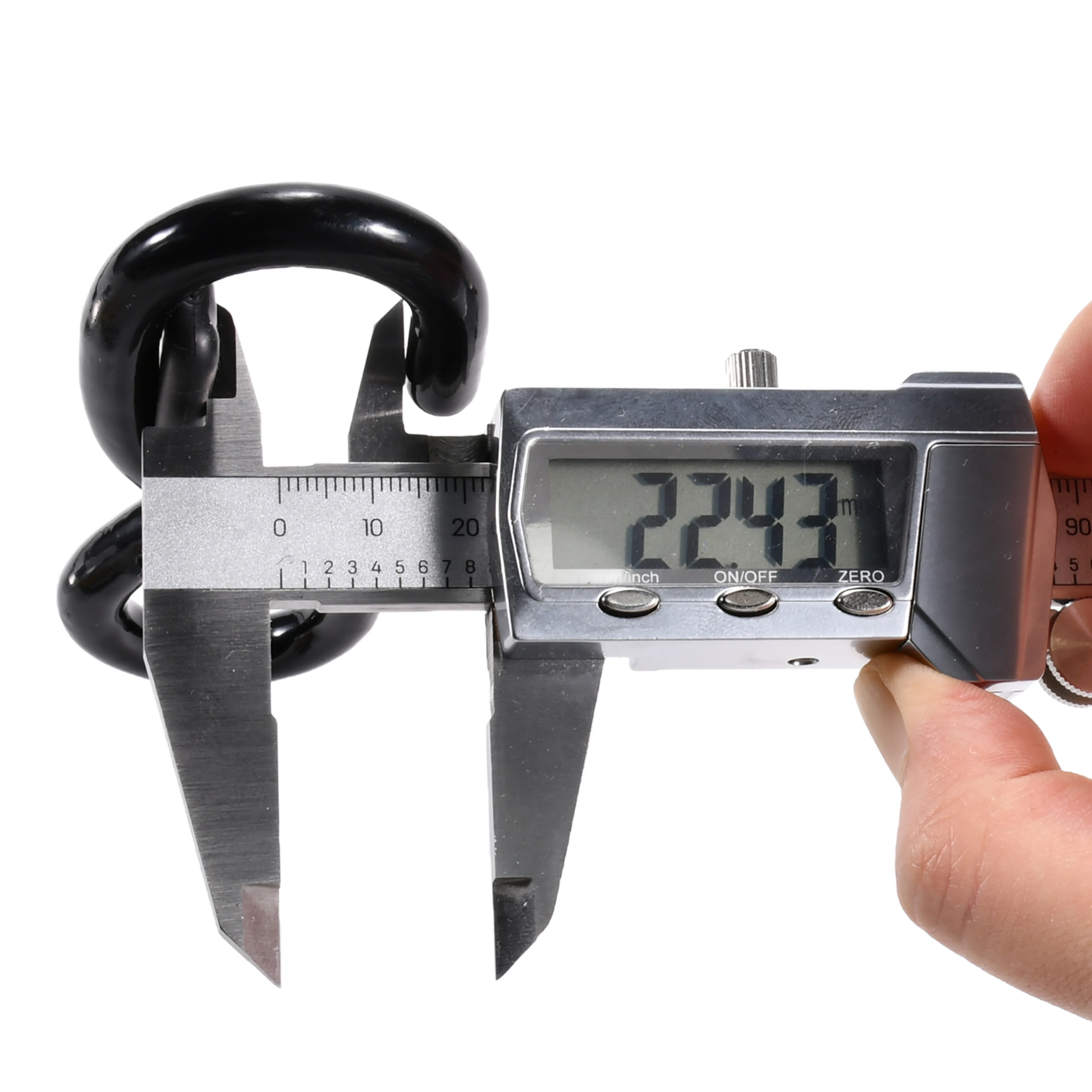 25mm S-Hook with Rubber Coated Latch - 800kg Breaking Strength