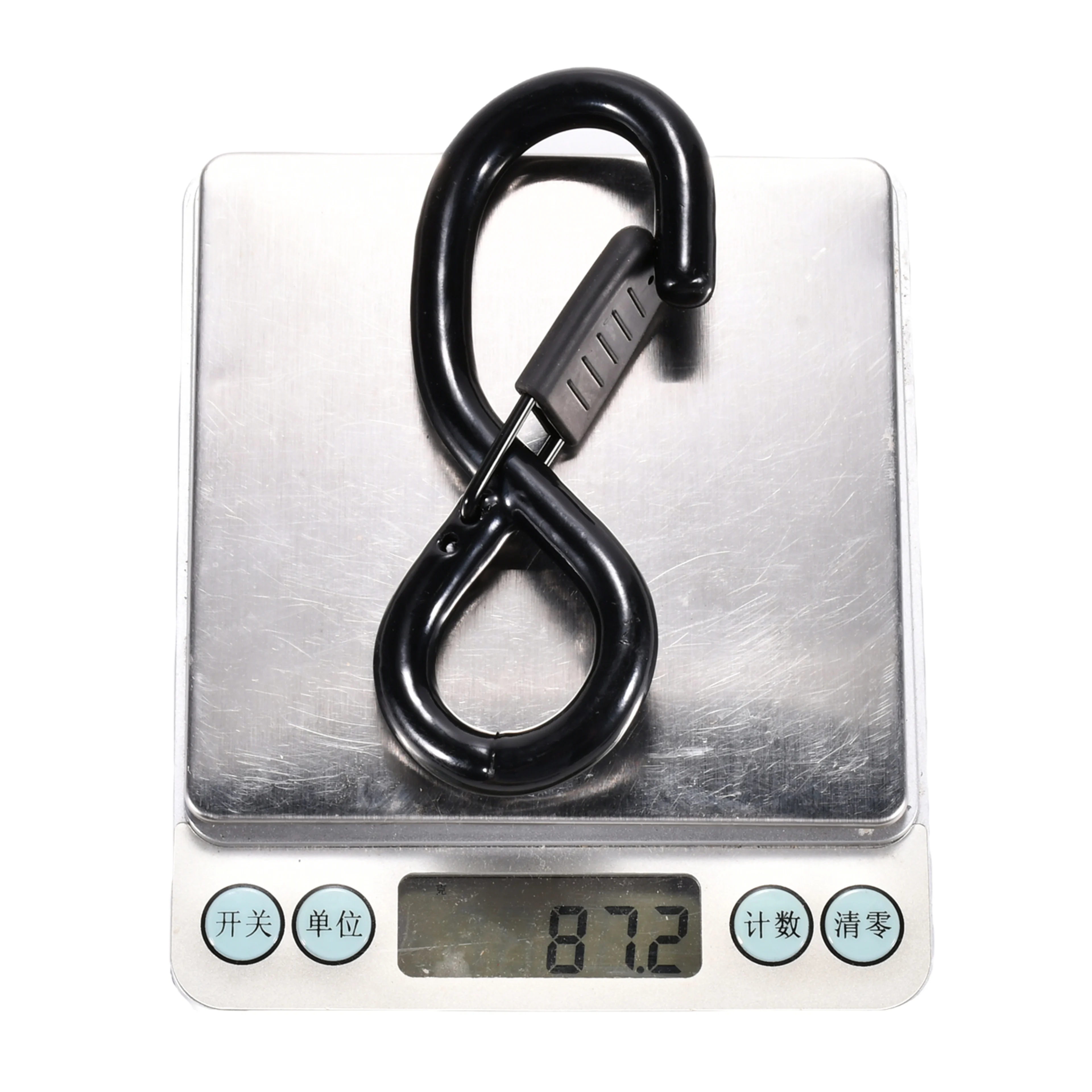 25mm S-Hook with Rubber Coated Latch - 800kg Breaking Strength