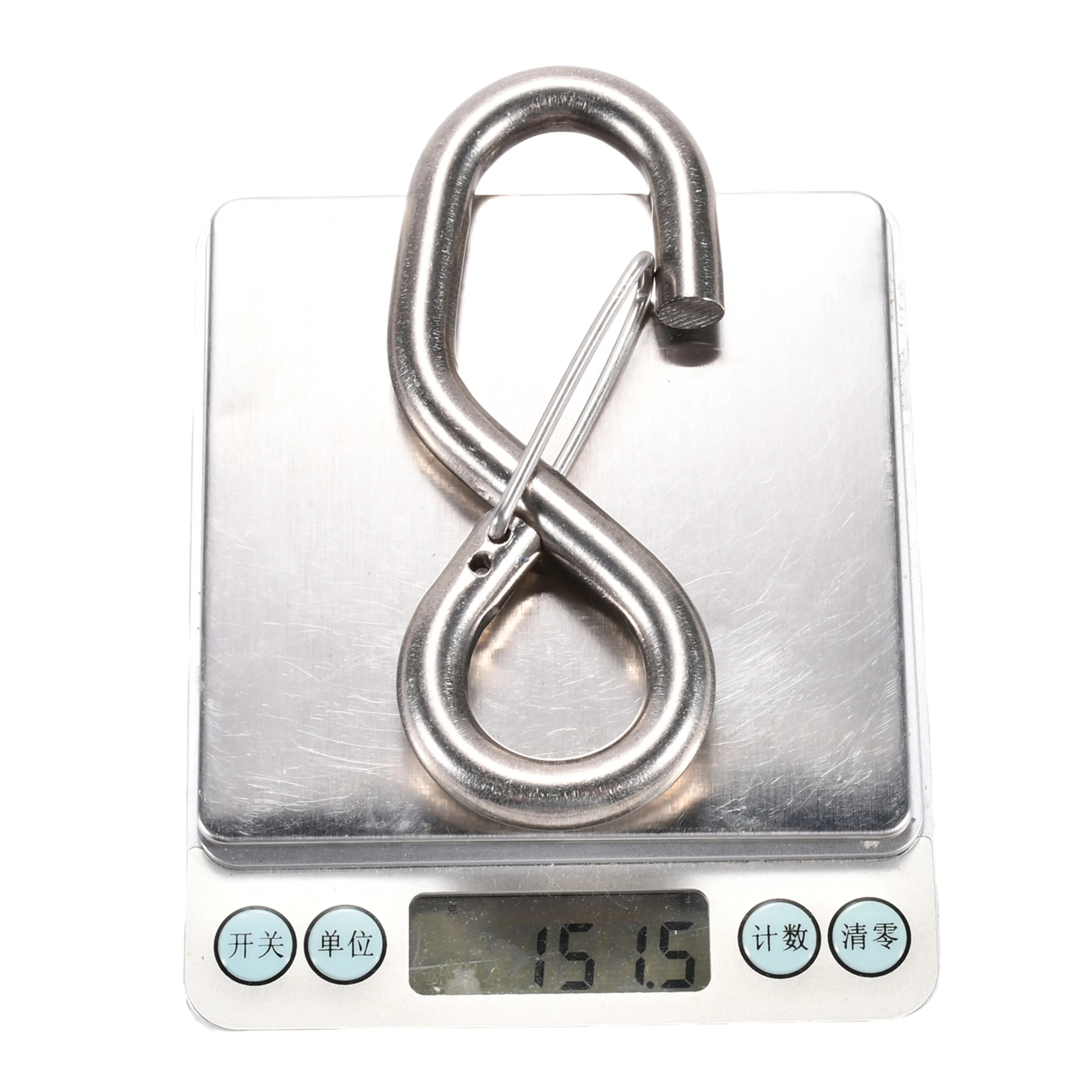 1" 316 Stainless Steel S-Hook with Latch - 1760 lbs. BS