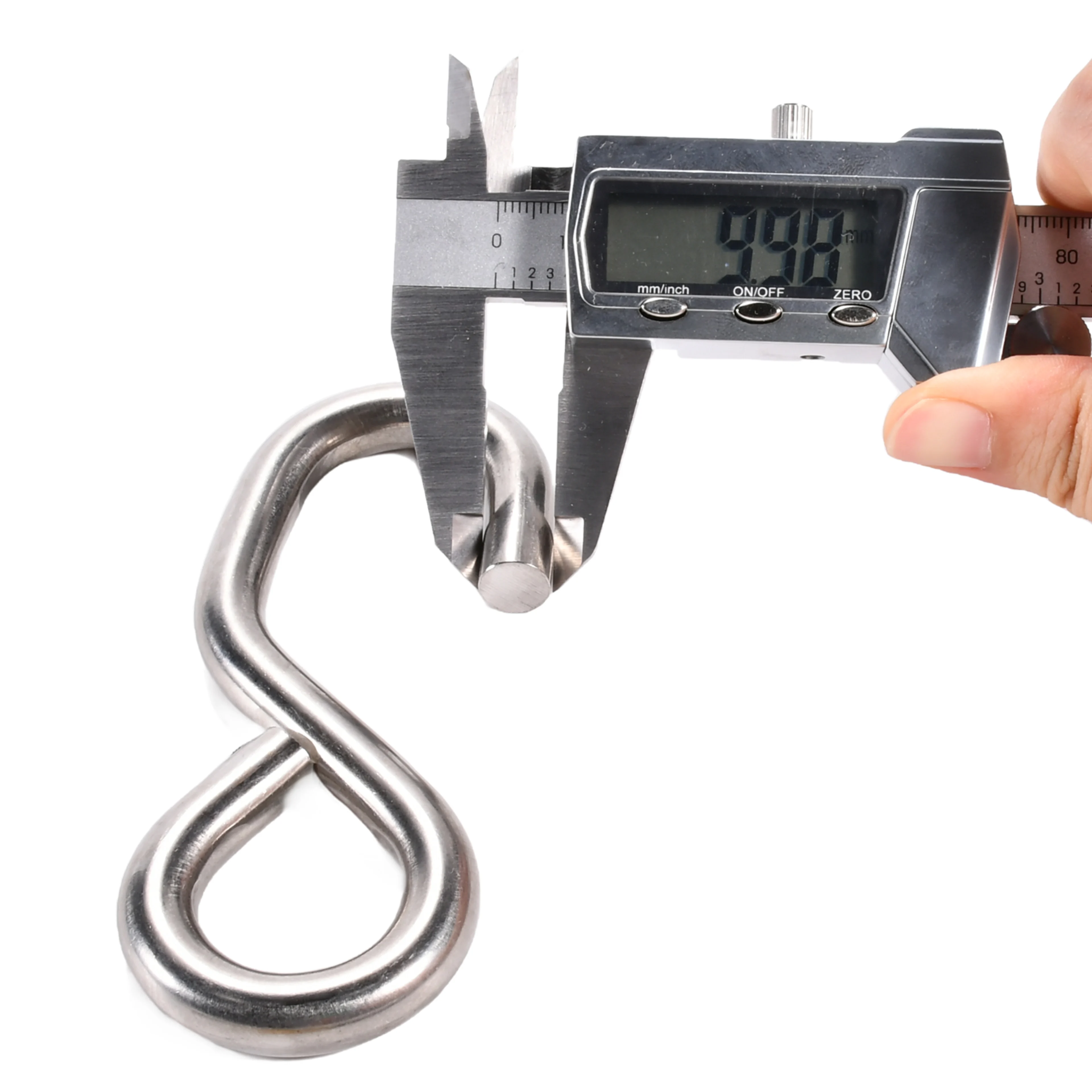 Gancho S de 25 mm de Acero Inoxidable 304 - 800 kg de rotura