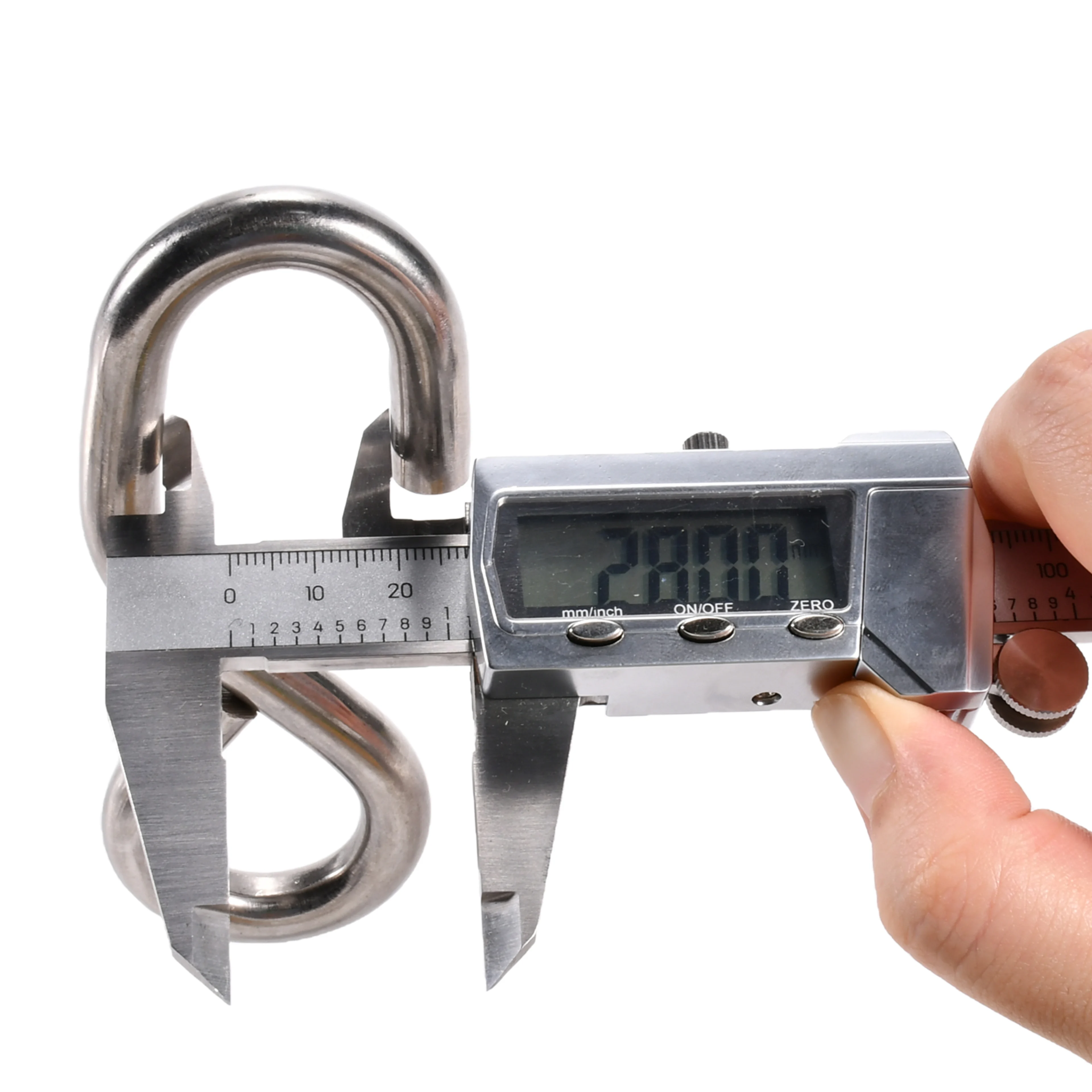 Gancho S de 25 mm de Acero Inoxidable 304 - 800 kg de rotura