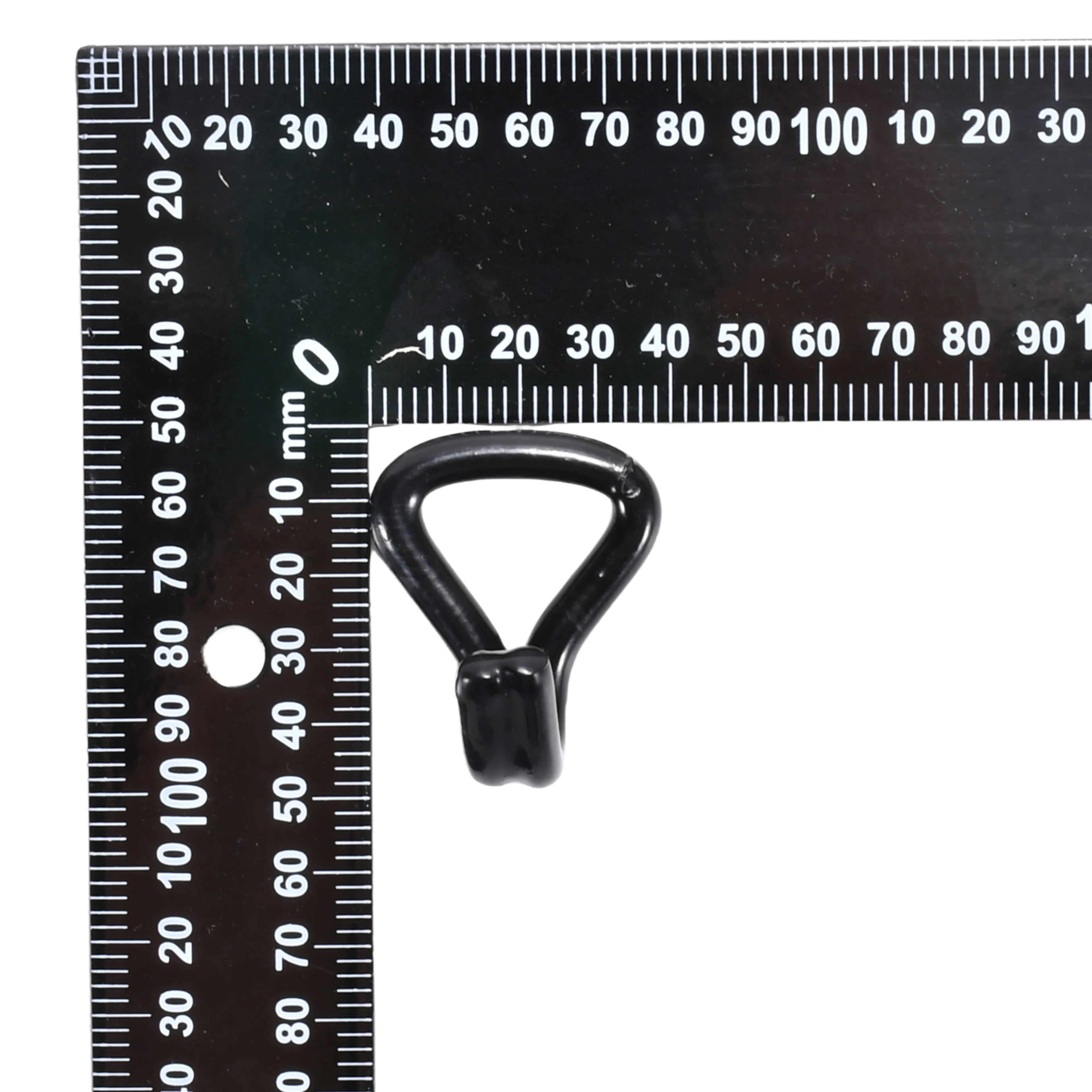 Gancho Doble J Plateado Negro 25mm - 800kg de rotura