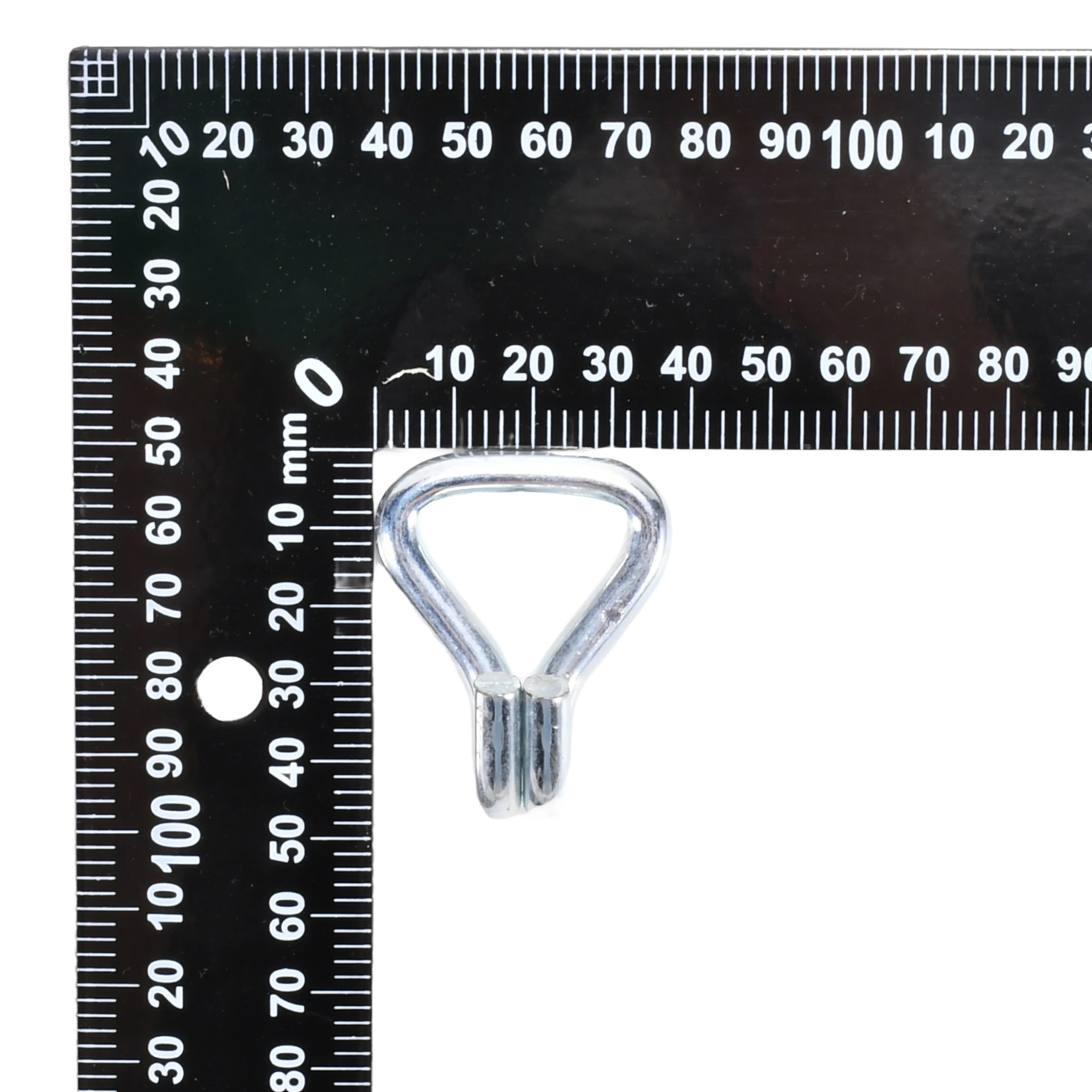 1" White Zinc Plated Double J Hook - 1760 lbs. BS