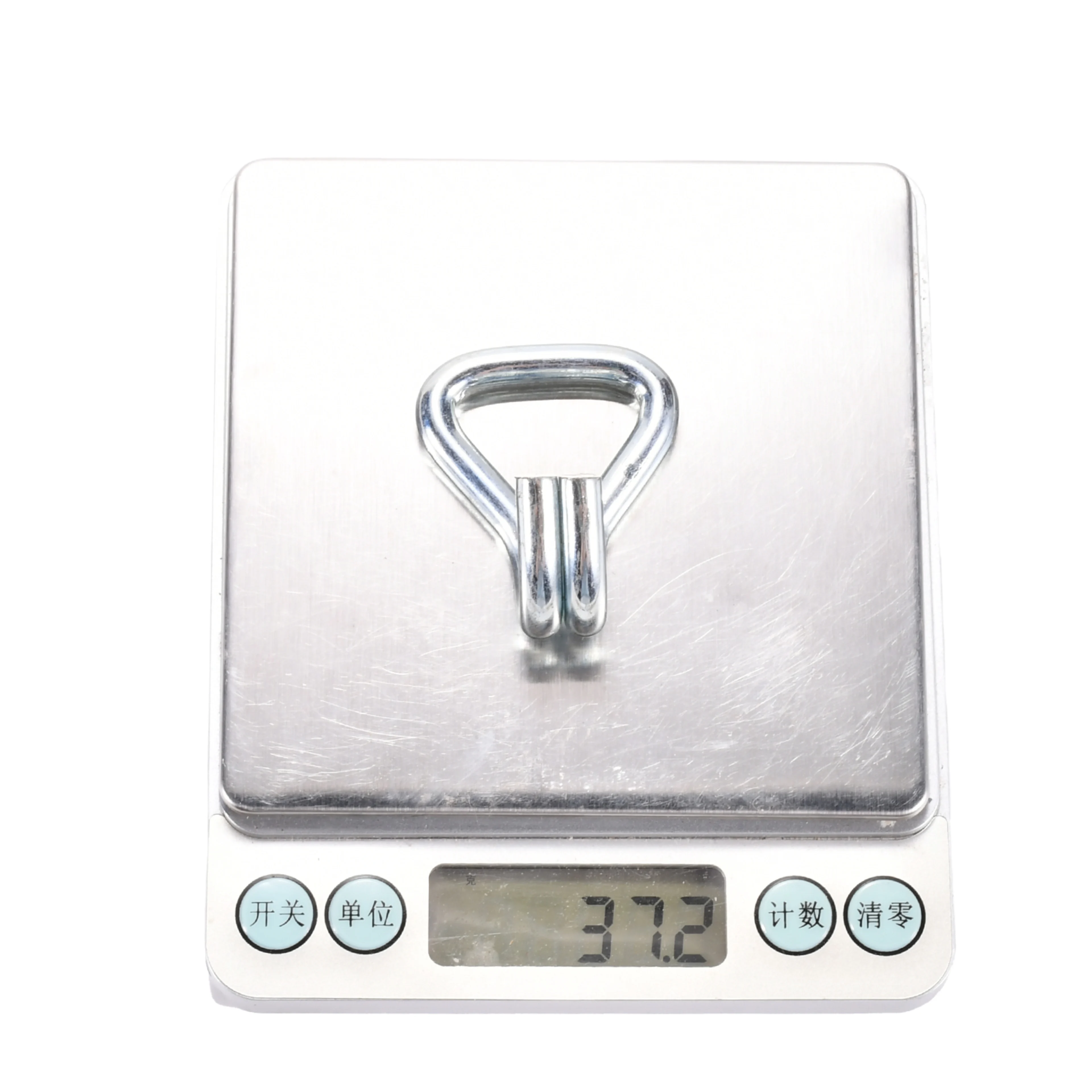 1" White Zinc Plated Double J Hook - 1760 lbs. BS