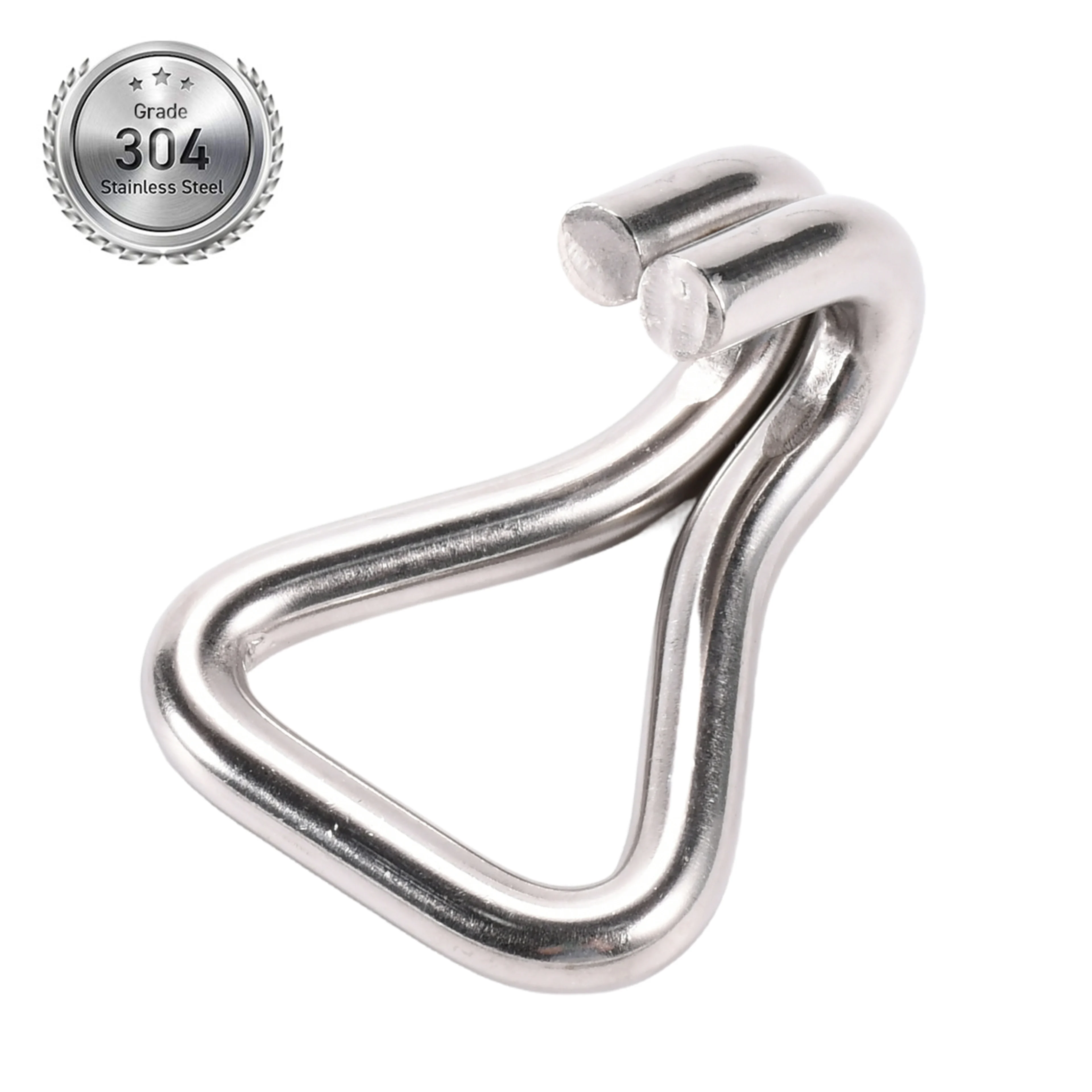 25mm 304 Stainless Steel Double J Hook - 800kg BS