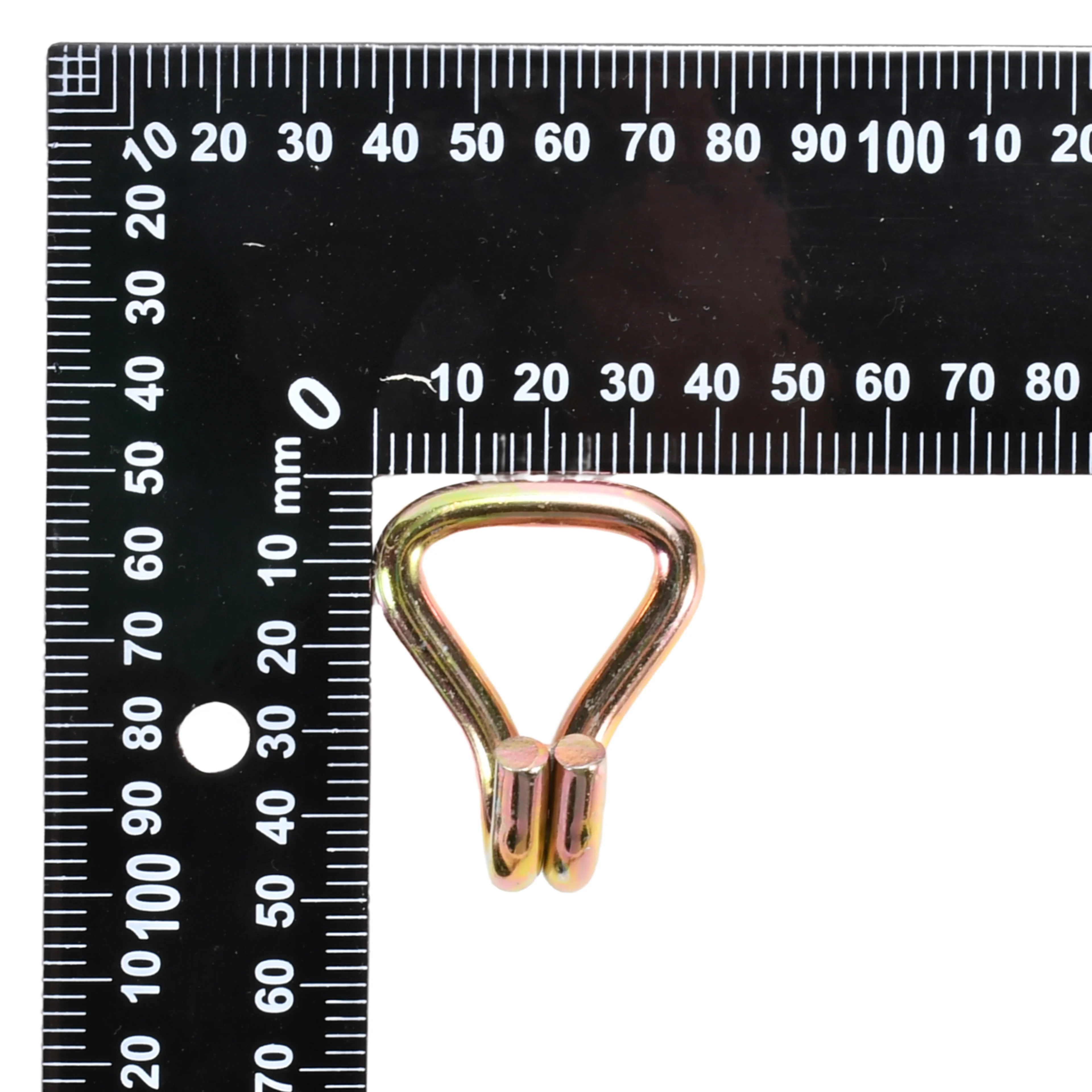 1" Yellow Zinc Plated Double J Hook - 1760 lbs. BS