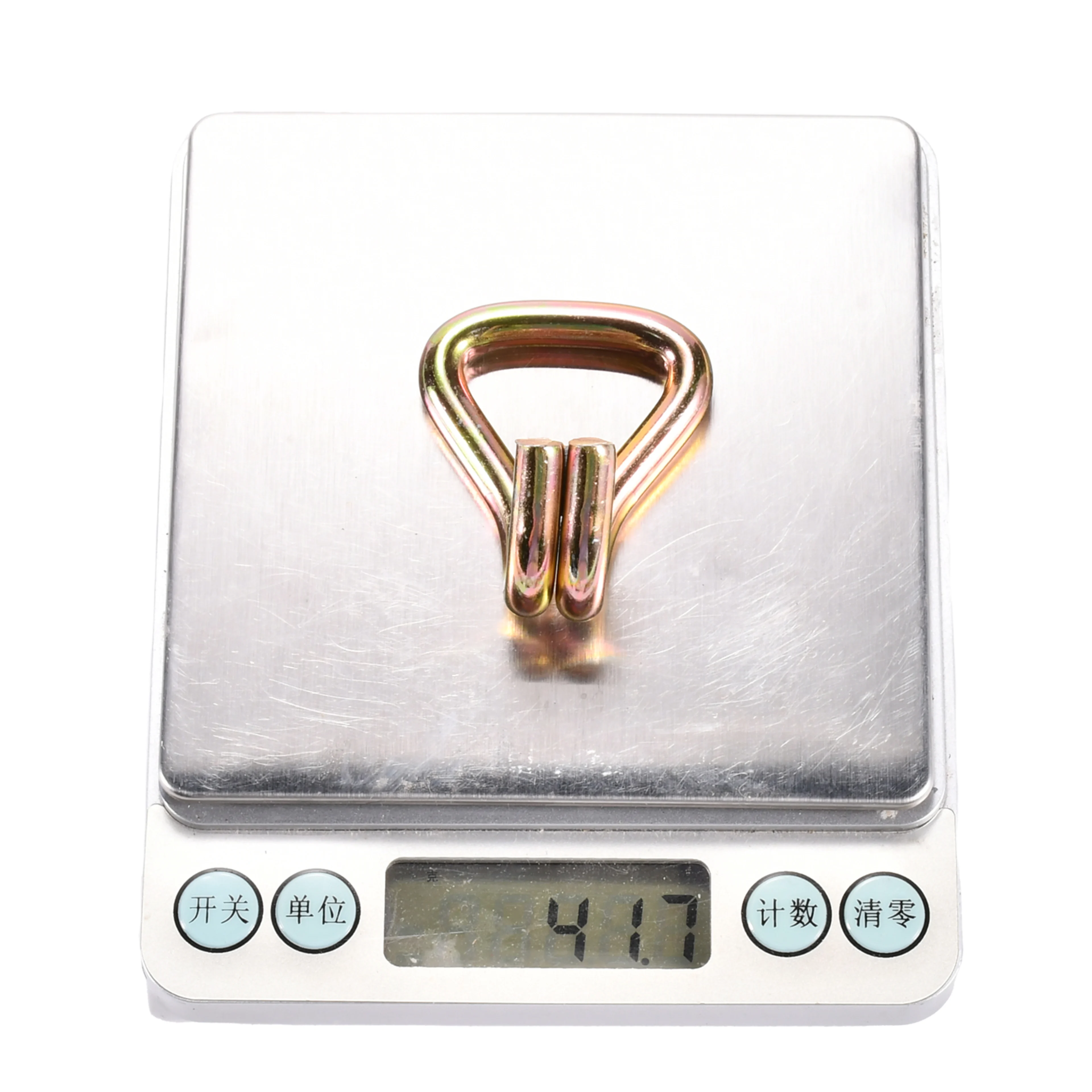 1" Yellow Zinc Plated Double J Hook - 1760 lbs. BS