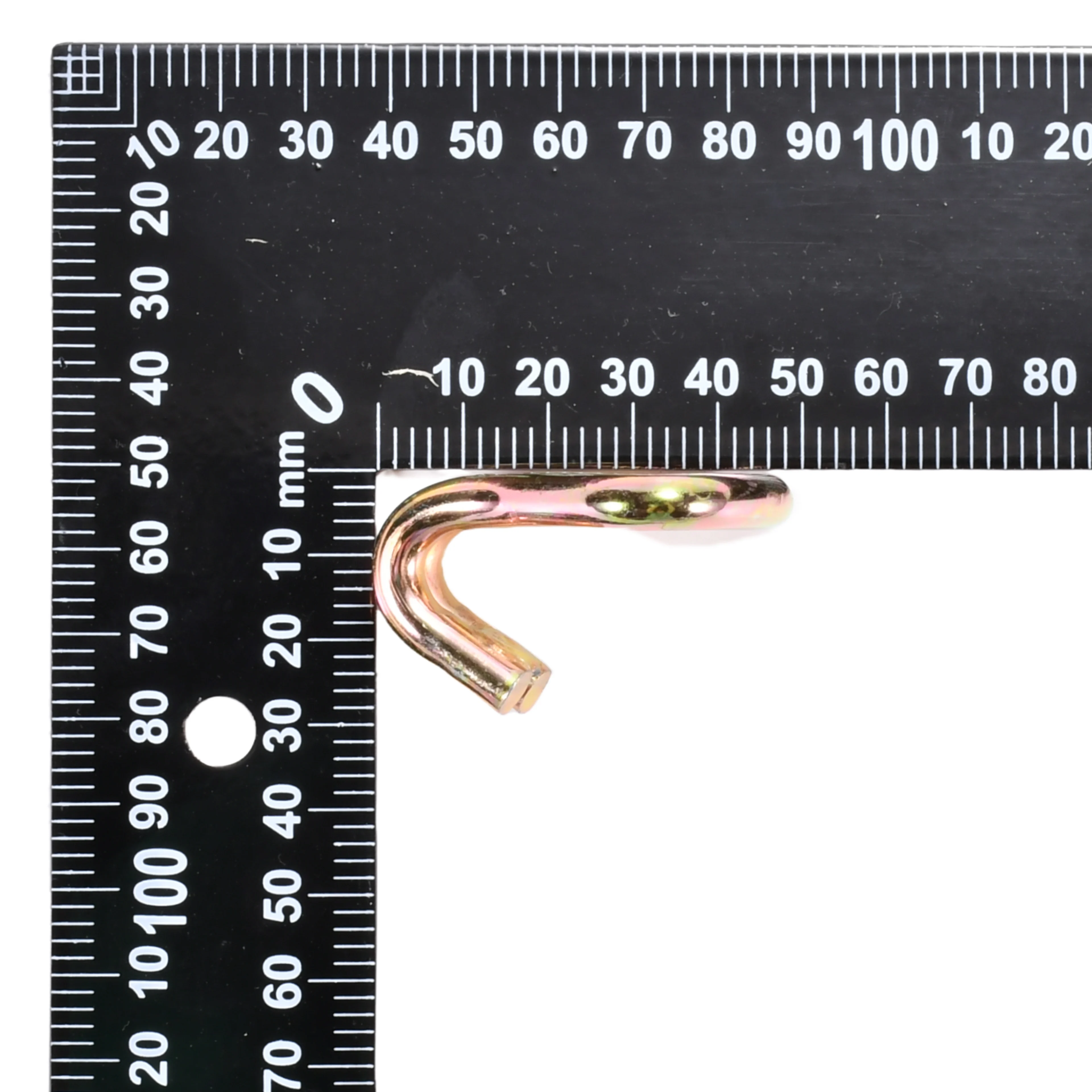 1" Yellow Zinc Plated Double J Hook - 1760 lbs. BS