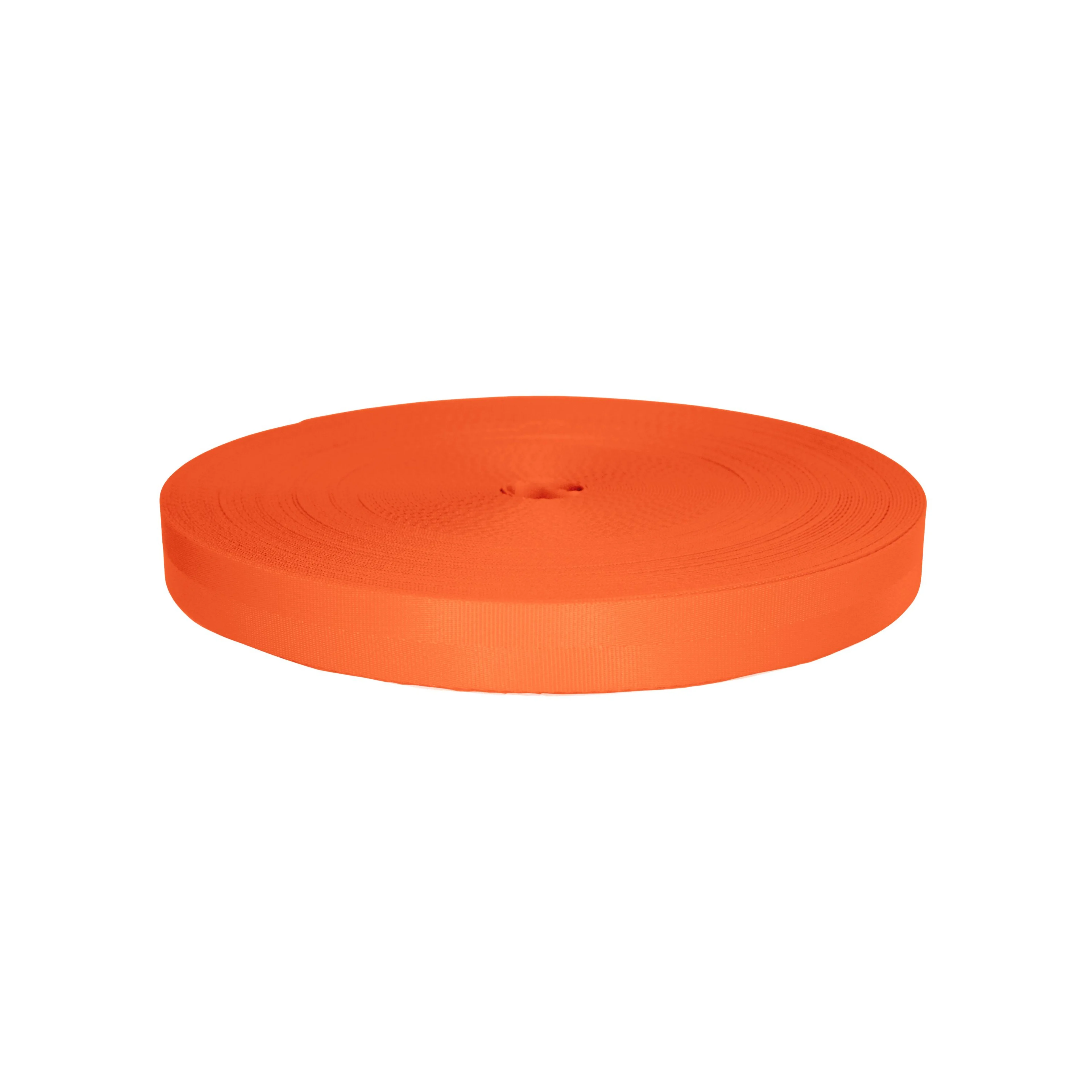 25mm UV Resistant Polyester Webbing Orange - 800kg BS