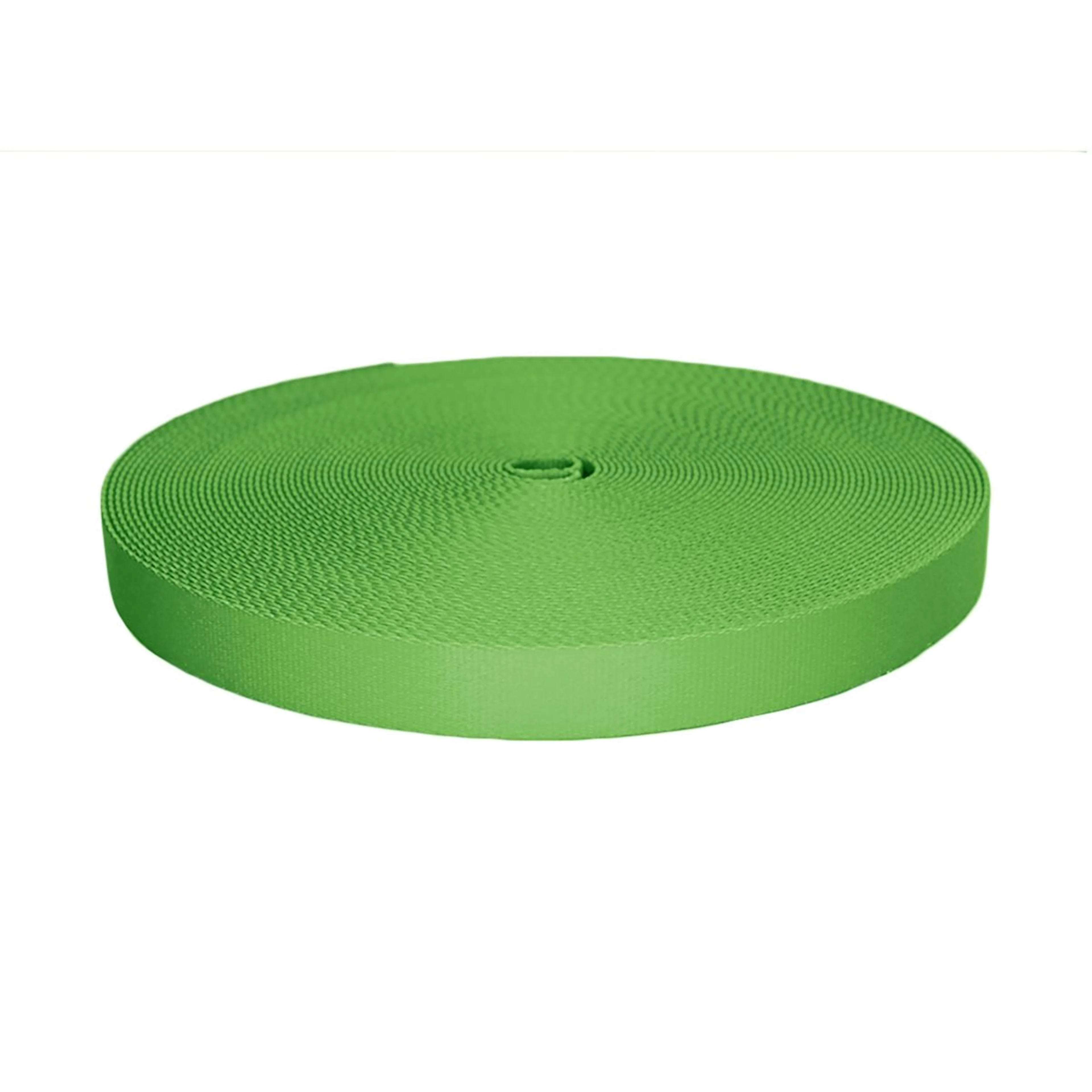 25mm UV Resistant Polyester Webbing Green - 800kg BS
