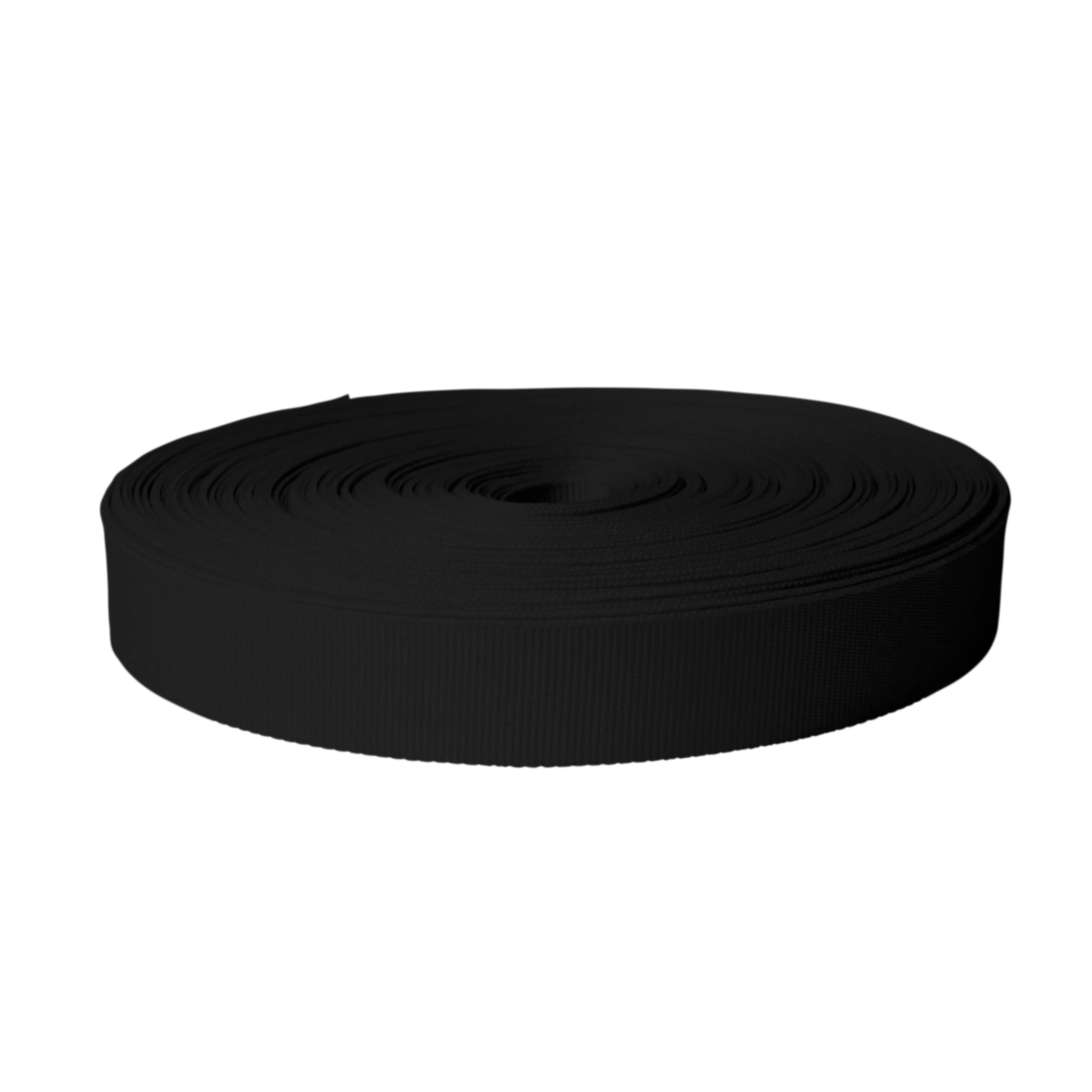 25mm UV Resistant Polyester Webbing Black - 800kg BS