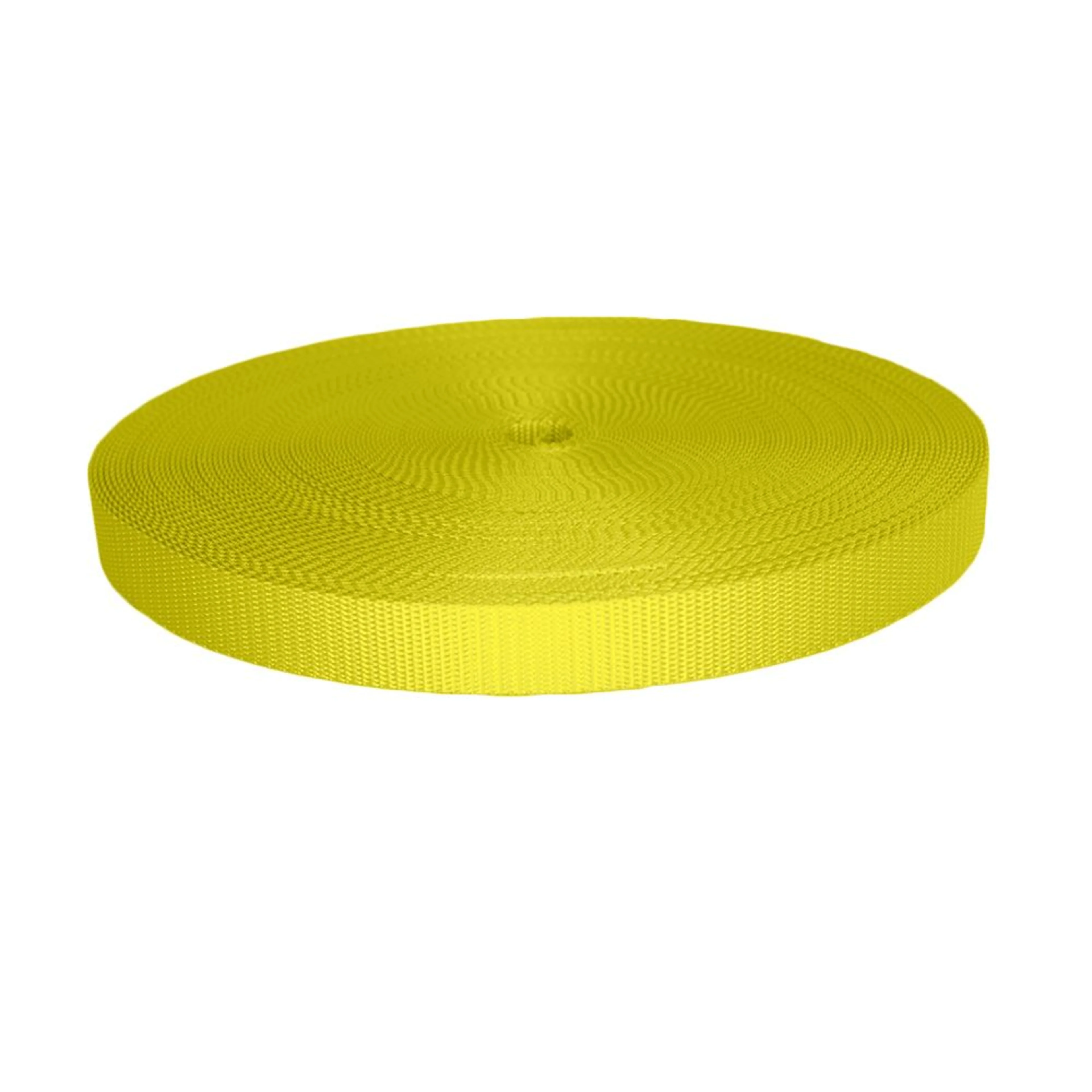 Sangle Polyester Jaune 25mm Haute Résistance aux UV - Résistance 1600 kg
