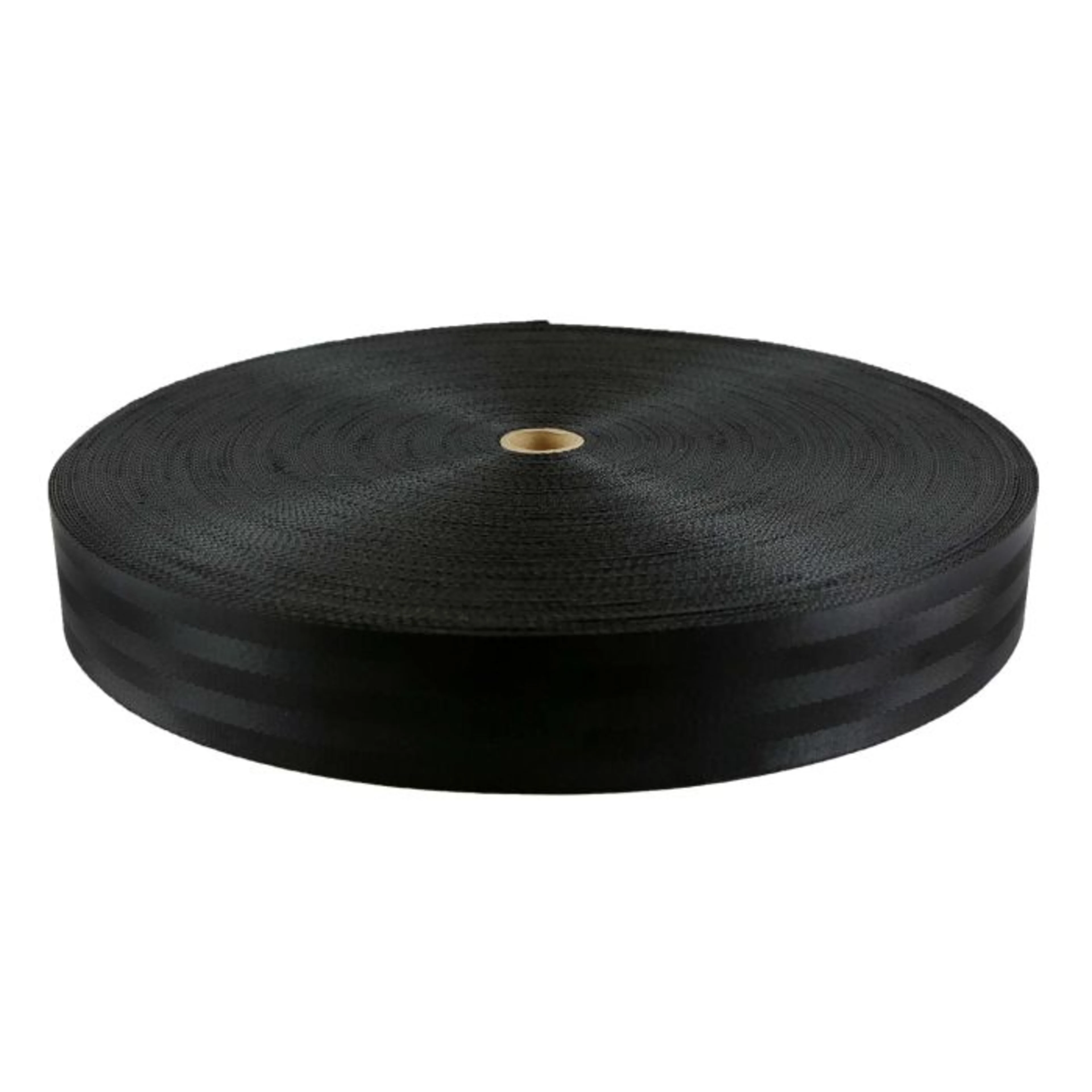 Sangle Polyester Noire 50mm type ceinture de sécurité, Résistante aux UV - Résistance 2000 kg