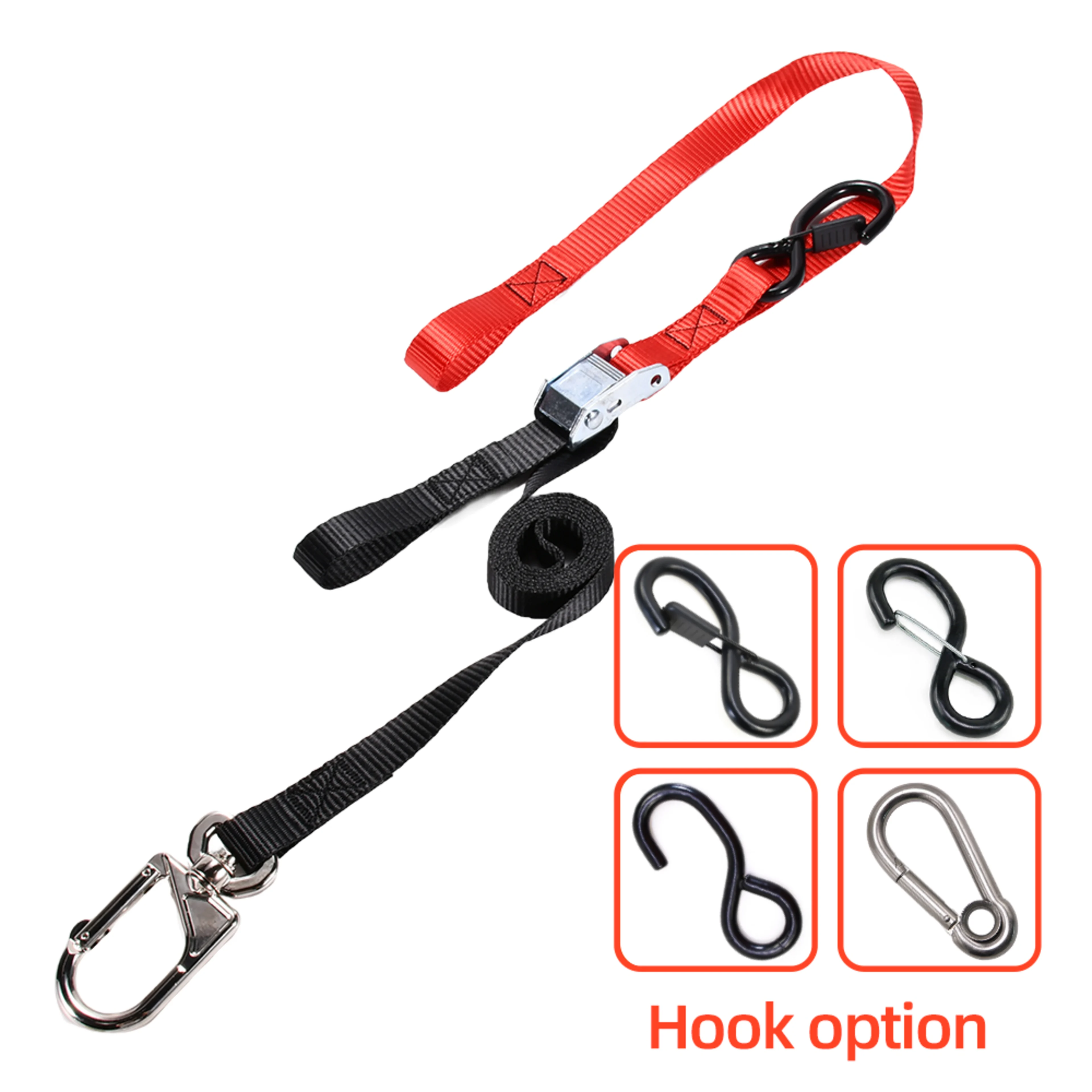 25mm Motorrad Klemmschlossgurt mit Wirbelkarabiner, 550kg BS