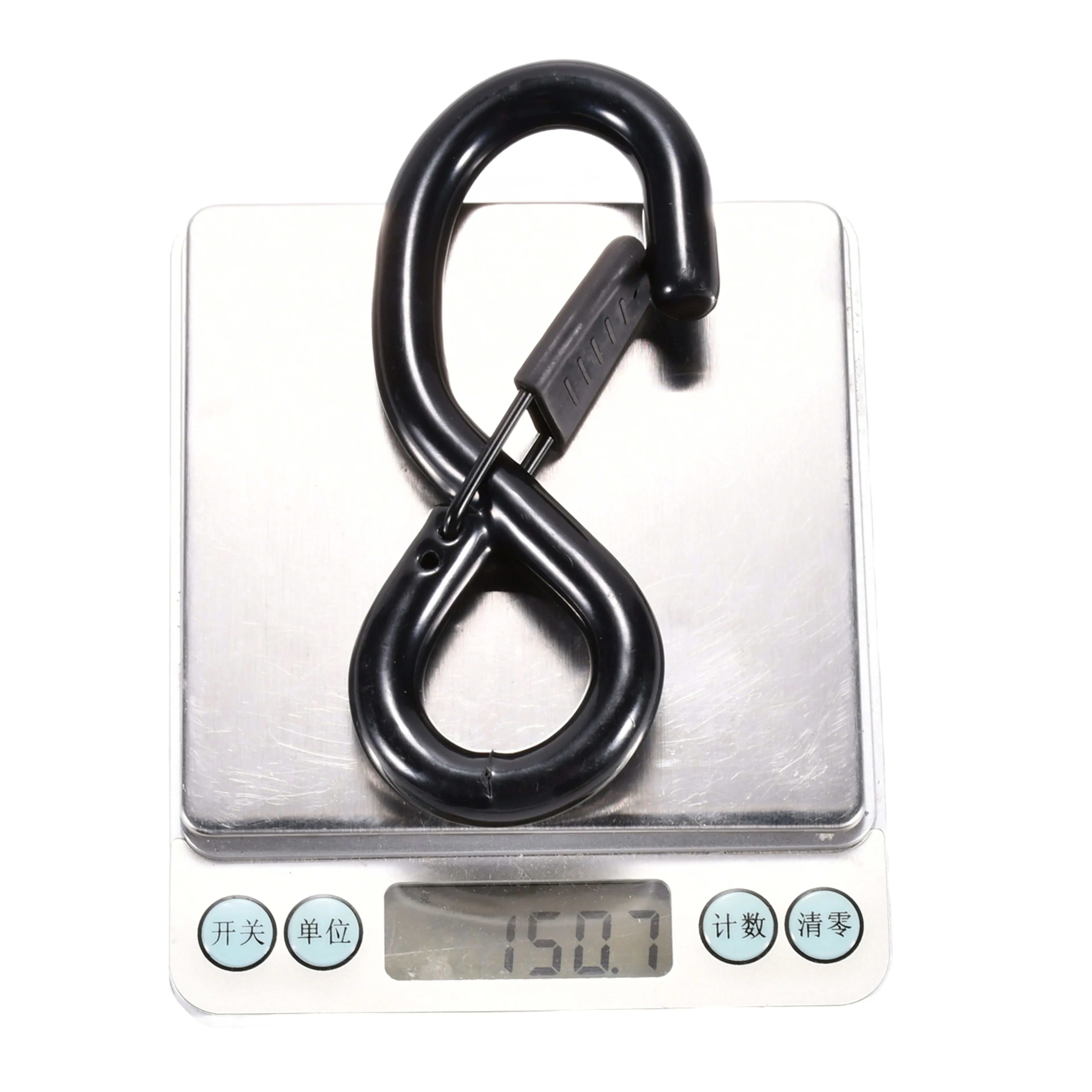 Gancho en S recubierto de vinilo de 38mm con pestillo recubierto de goma - 1500 kg Resistencia