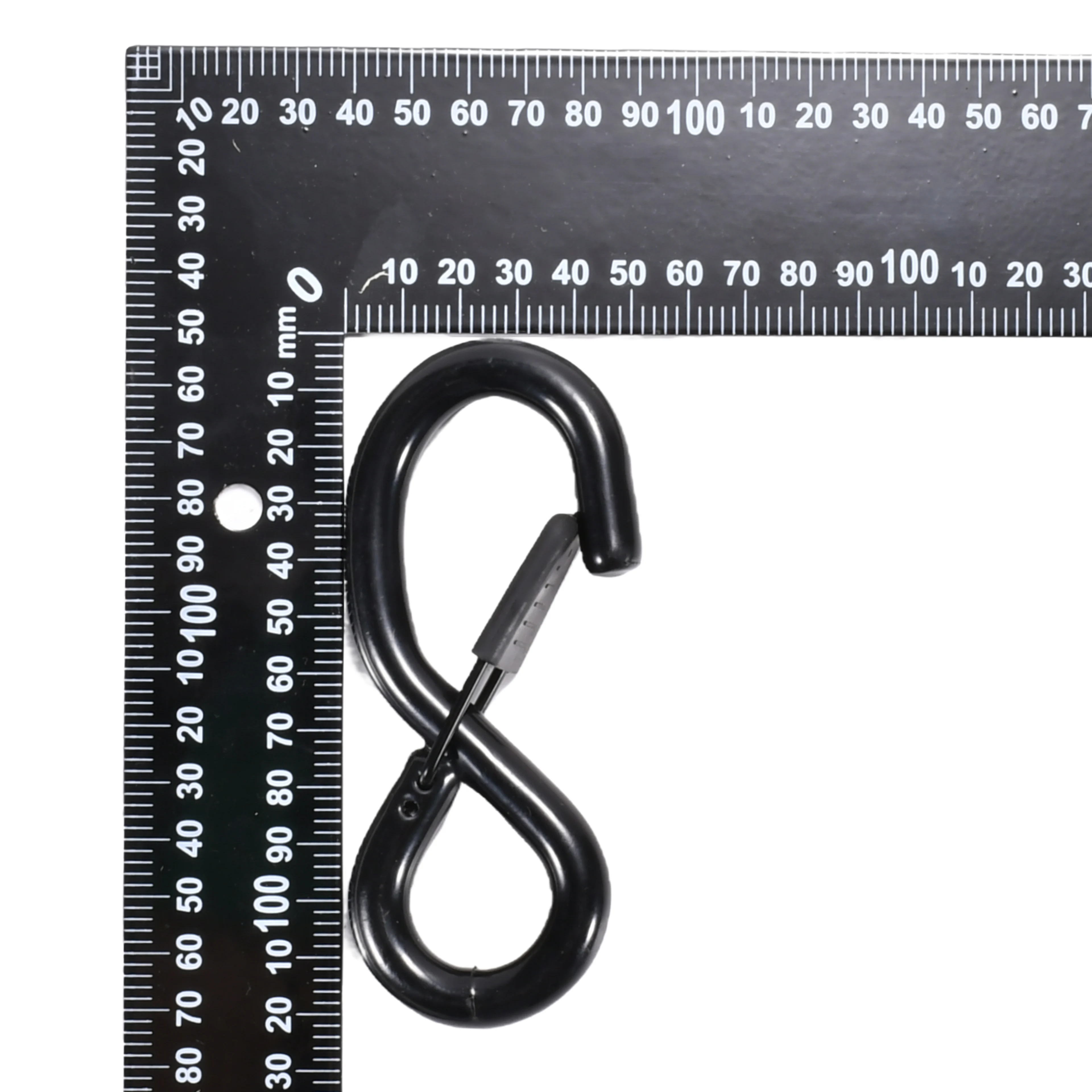 Gancho en S recubierto de vinilo de 38mm con pestillo recubierto de goma - 1500 kg Resistencia