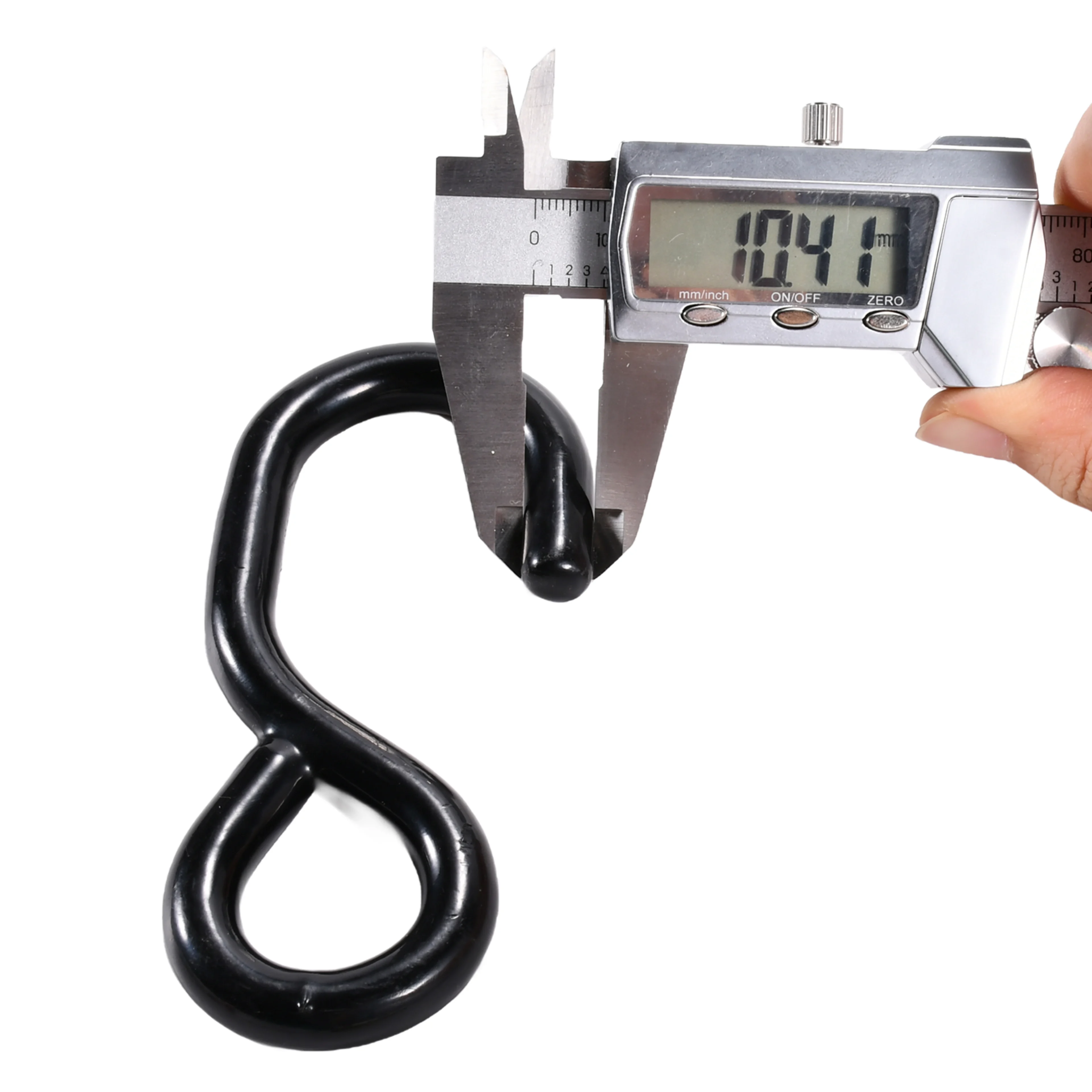 Gancho en S recubierto de vinilo de 38mm con pestillo recubierto de goma - 1500 kg Resistencia