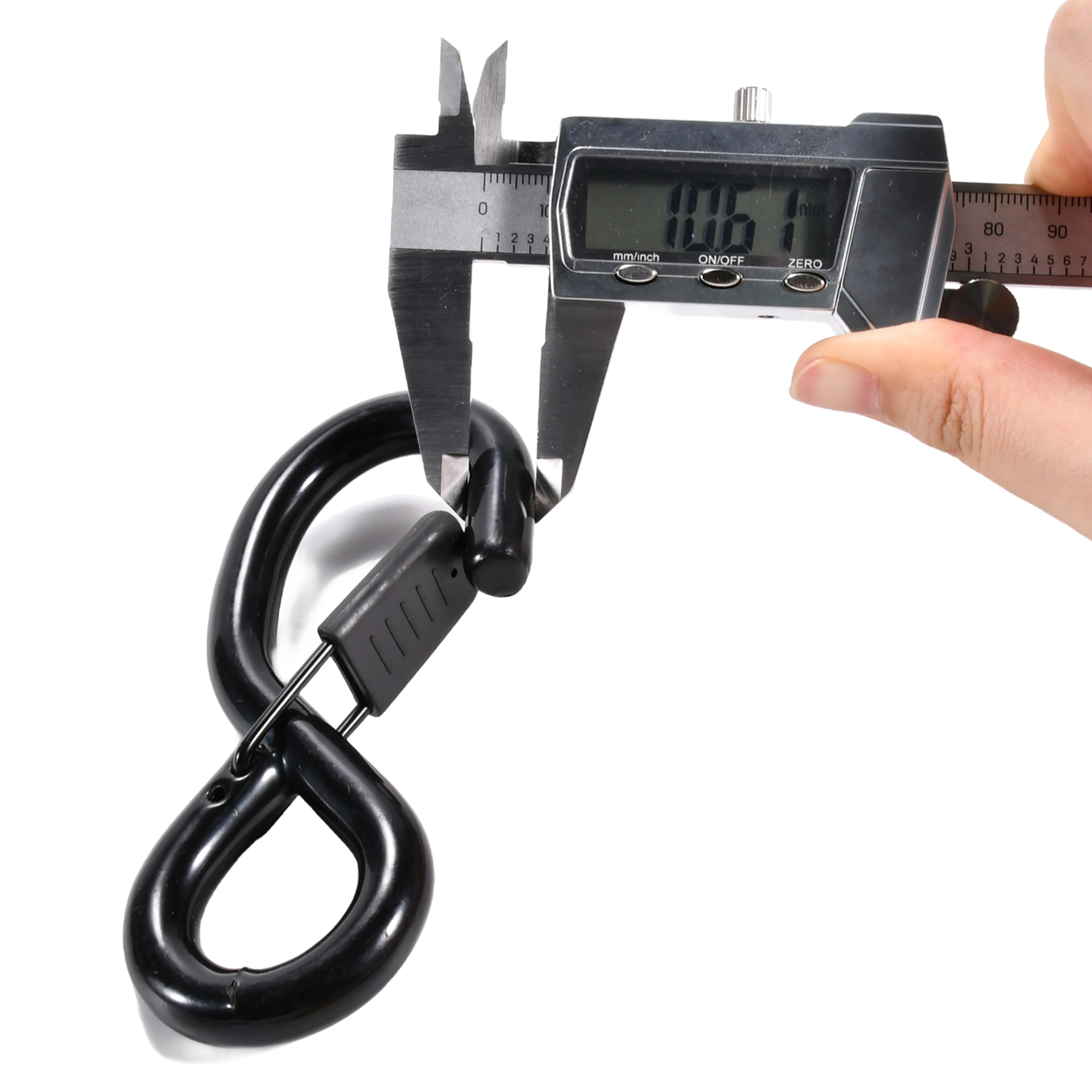 Gancho en S recubierto de vinilo de 38mm con pestillo recubierto de goma - 1500 kg Resistencia