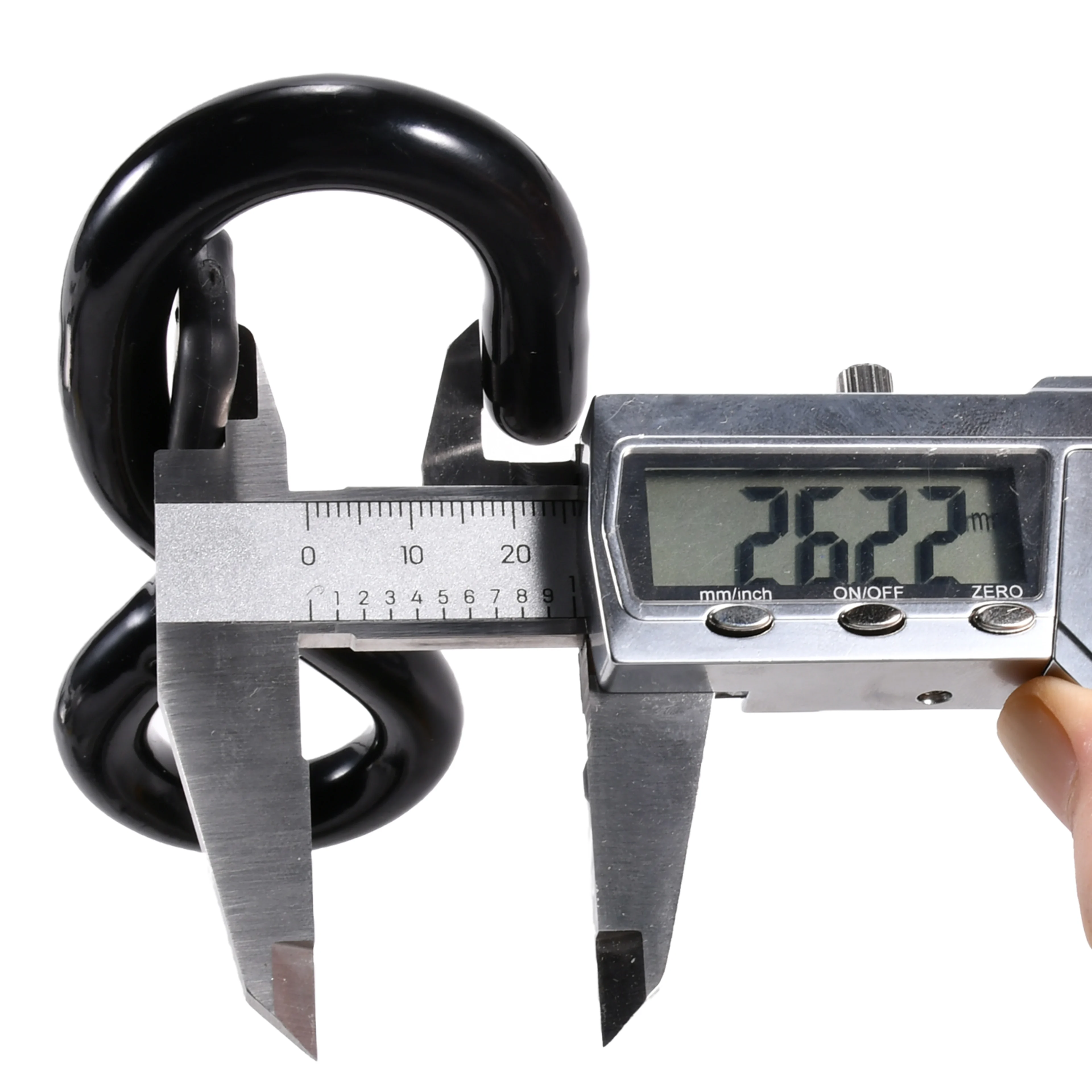 Gancho en S recubierto de vinilo de 38mm con pestillo recubierto de goma - 1500 kg Resistencia