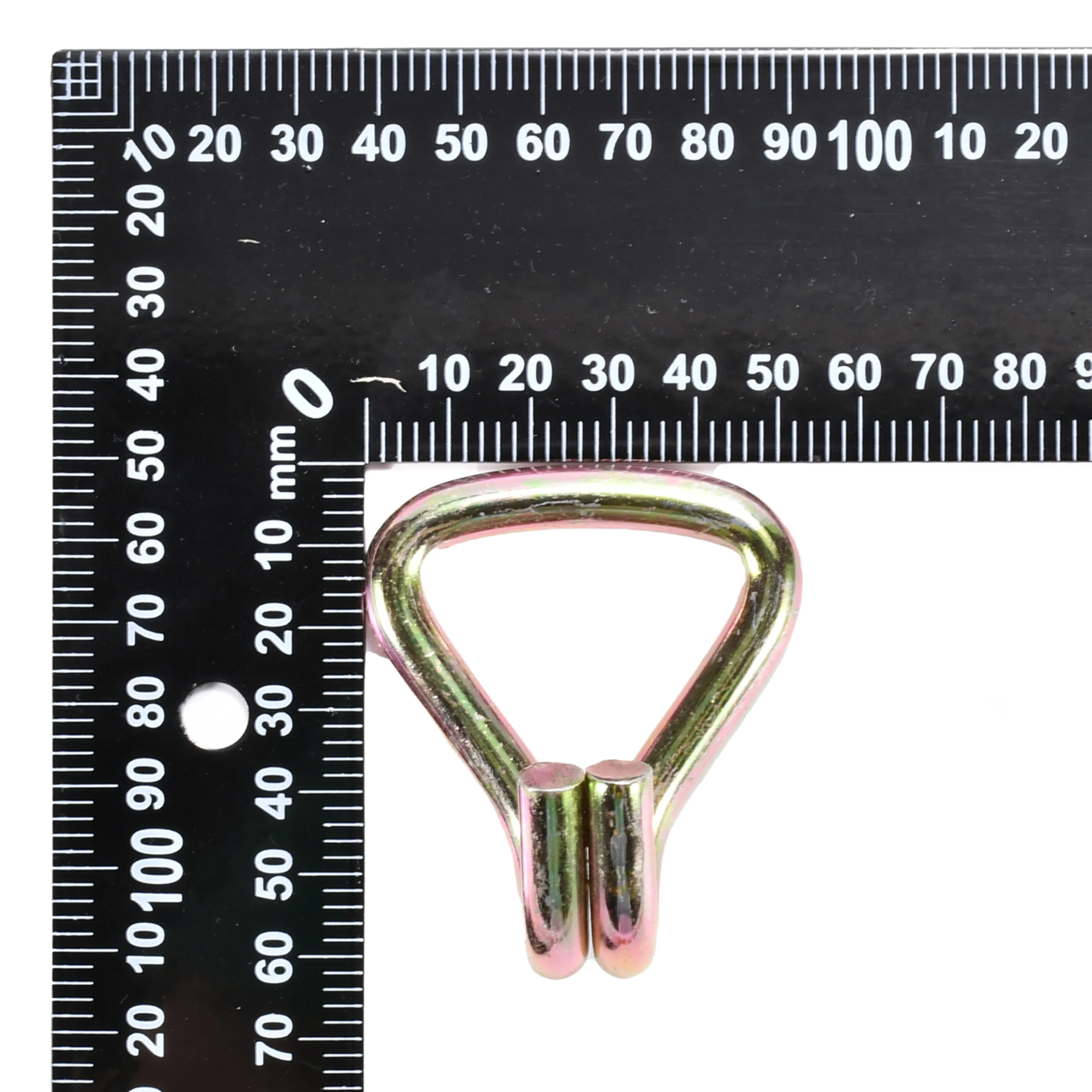 Gancho Doble J de 38mm galvanizado en amarillo - 2000 kg Resistencia