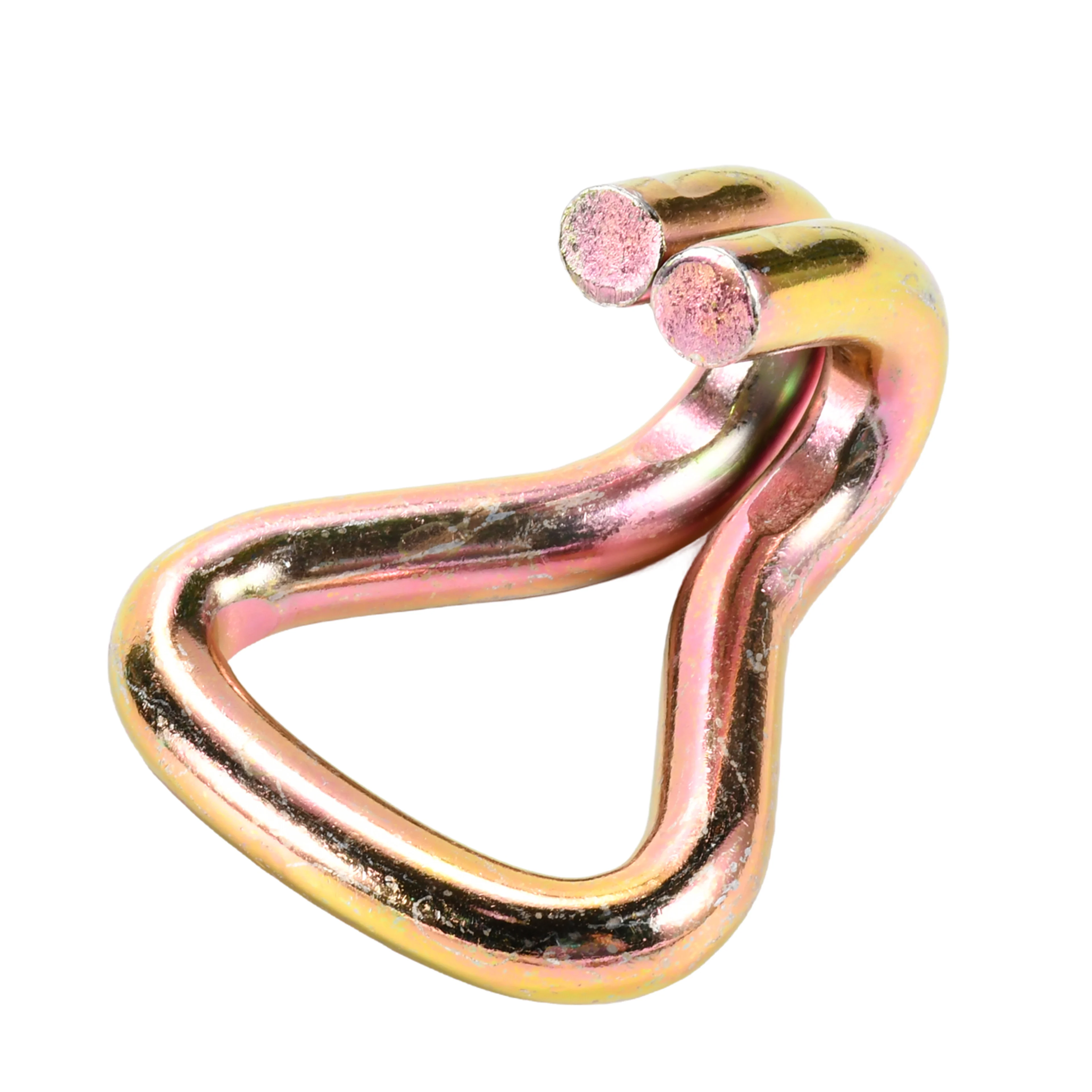 38mm Heavy Duty Yellow Zinc Plated Double J Hook - 3000kg BS