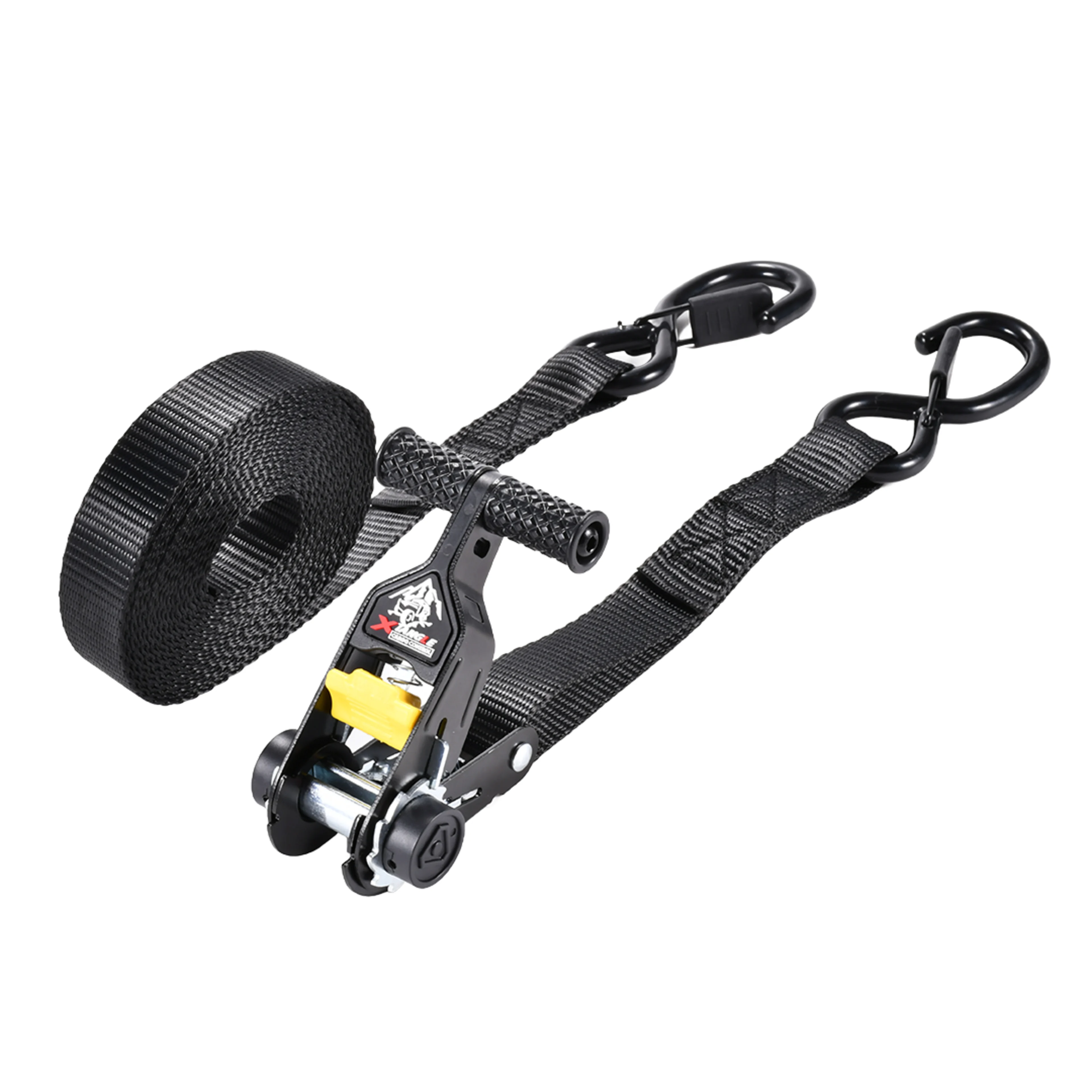 25mm Spin Free Ratschengurt, mit federbelastetem S-Haken - 800 kg Bruchlast