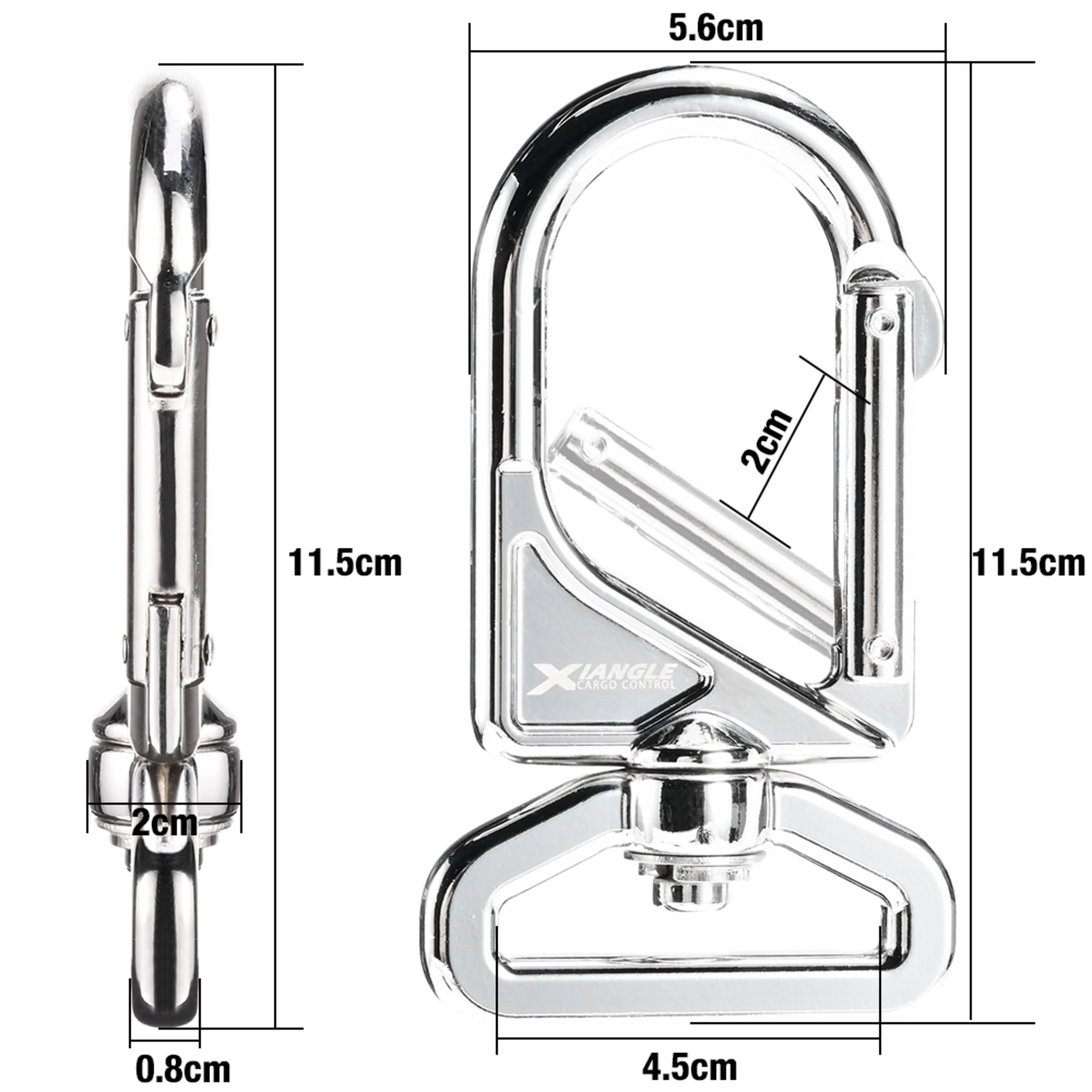38mm 360° drehbarer Universal-Karabinerhaken - 680 kg Bruchlast