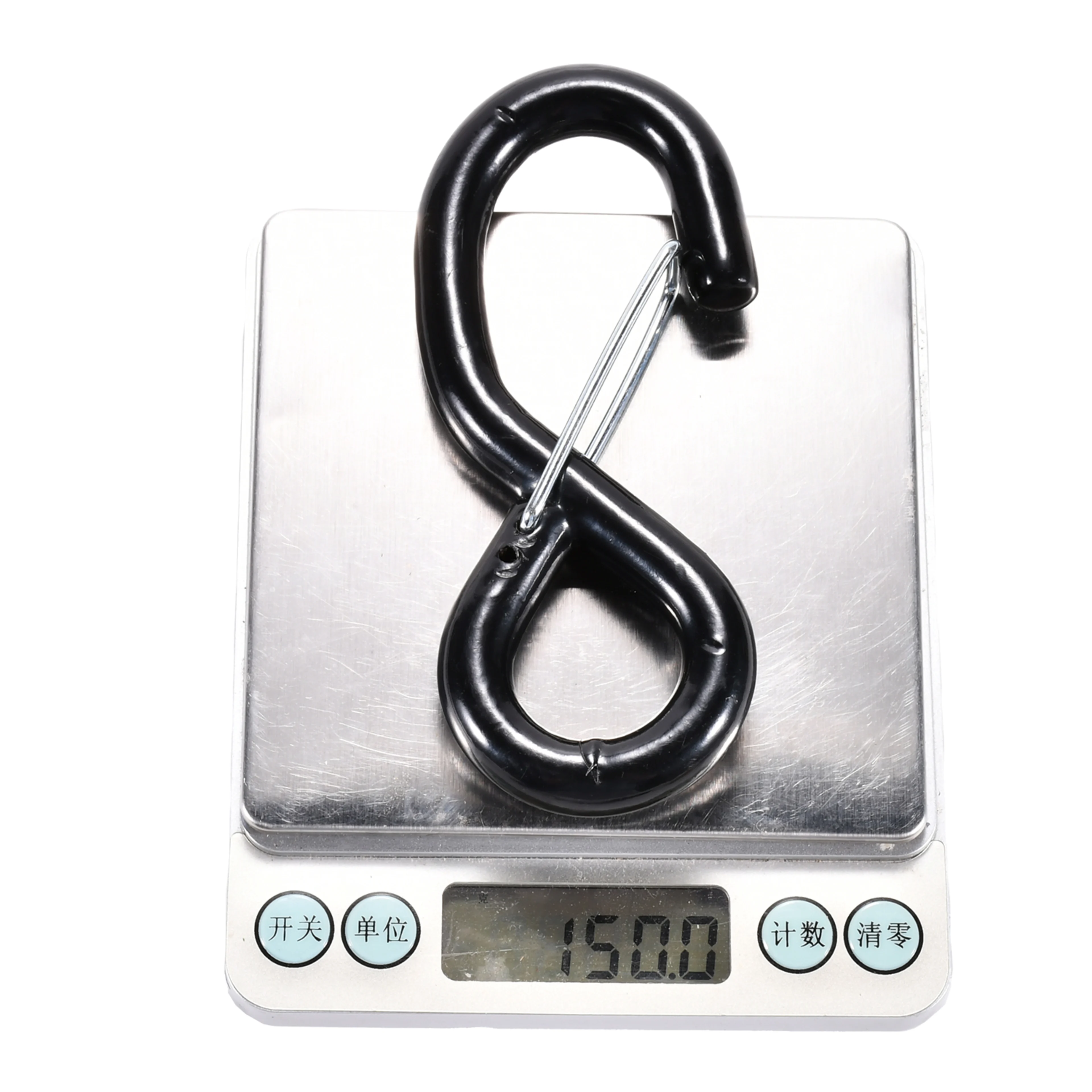 Gancho en S recubierto de vinilo de 38mm con pestillo - 1500 kg Resistencia