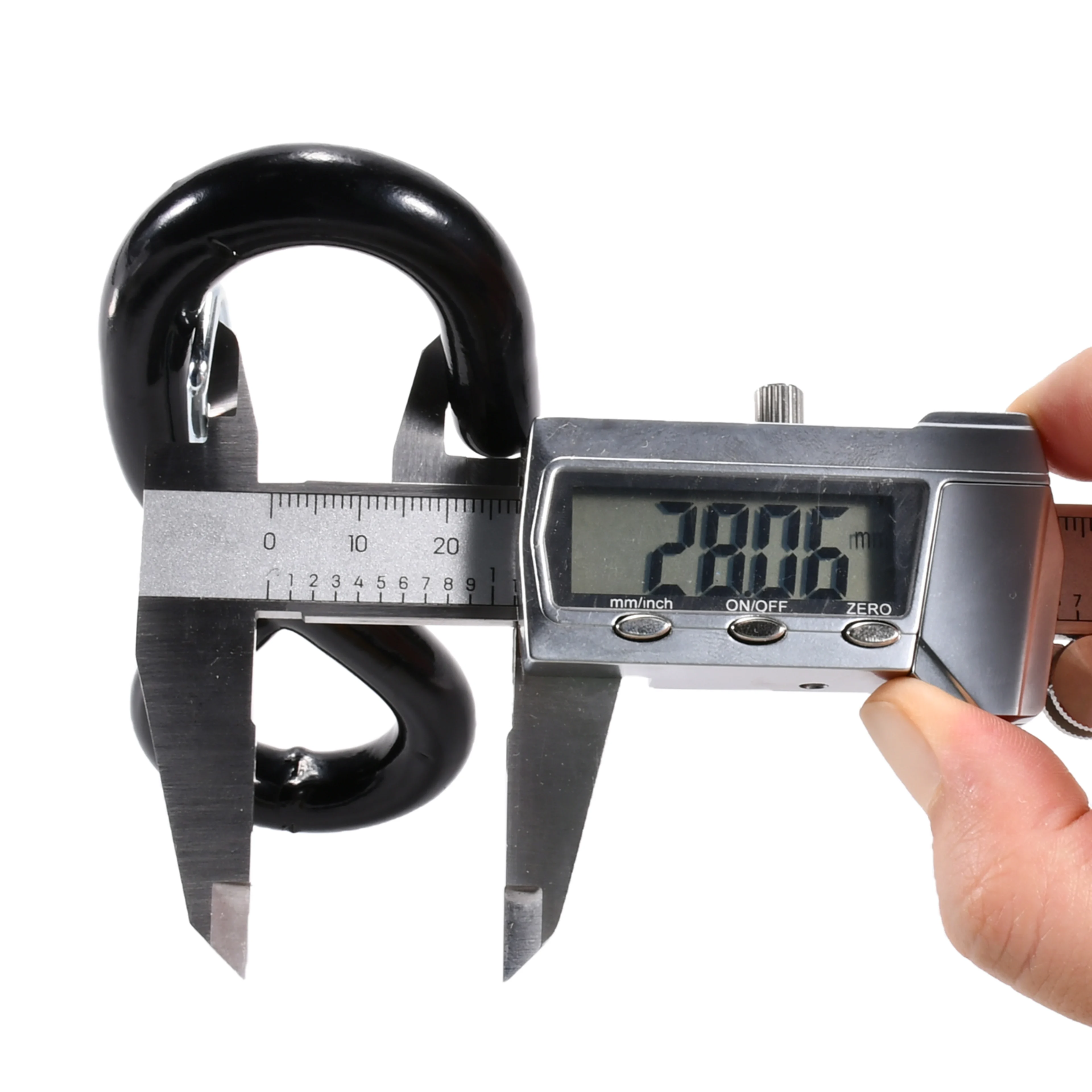 Gancho en S recubierto de vinilo de 38mm con pestillo - 1500 kg Resistencia