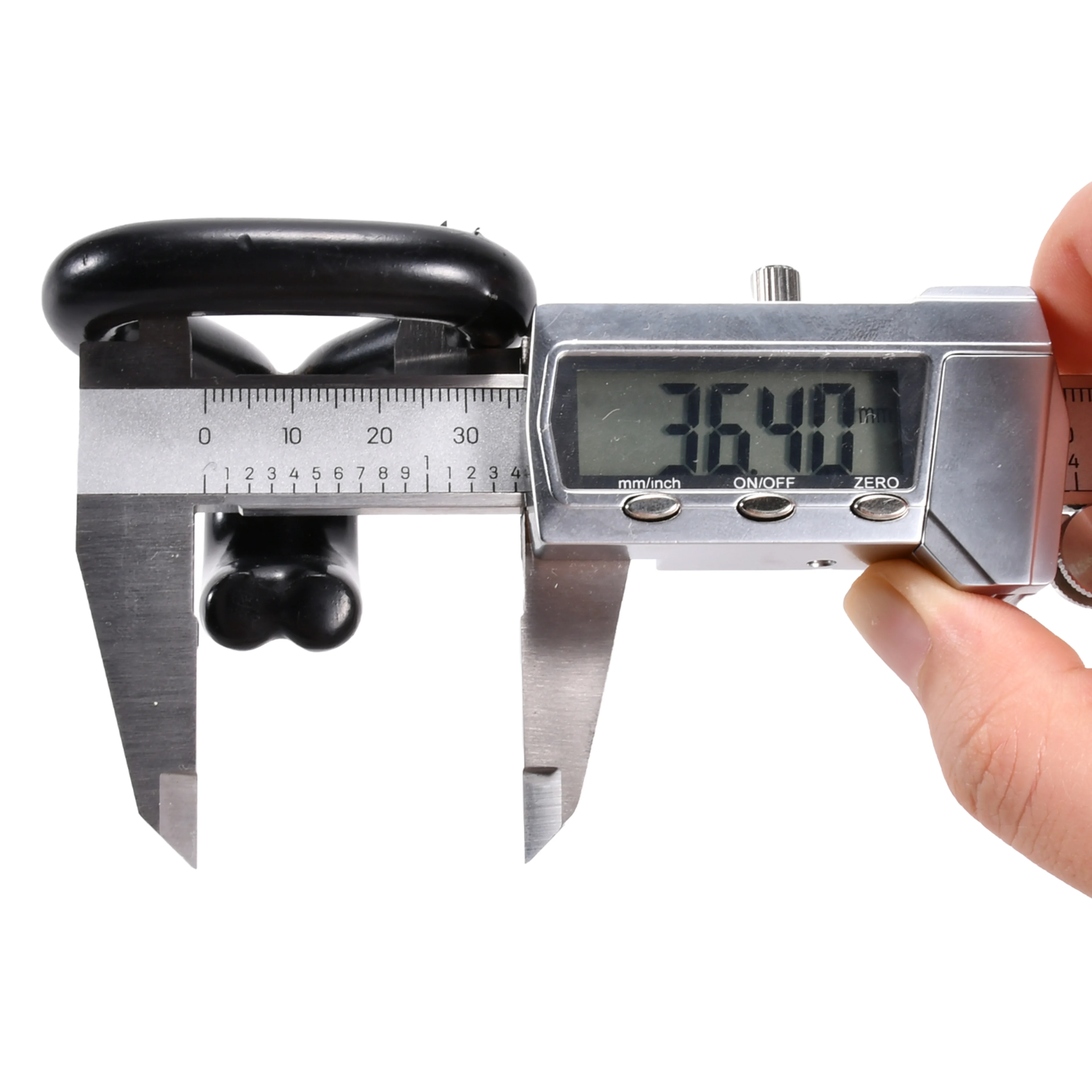 Gancho Doble J de 38mm pintado en negro - 2000 kg Resistencia