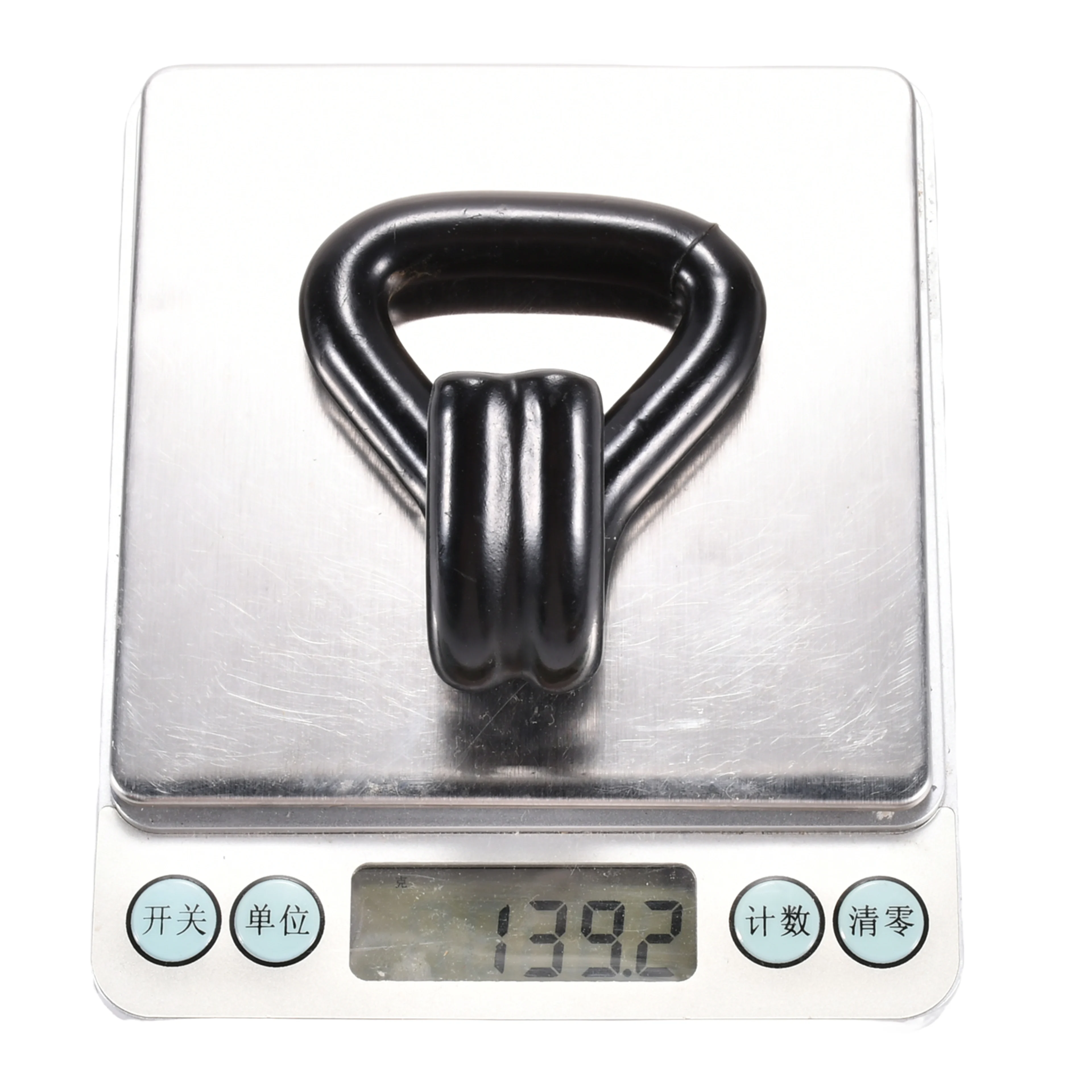 Gancho Doble J de 38mm pintado en negro - 2000 kg Resistencia