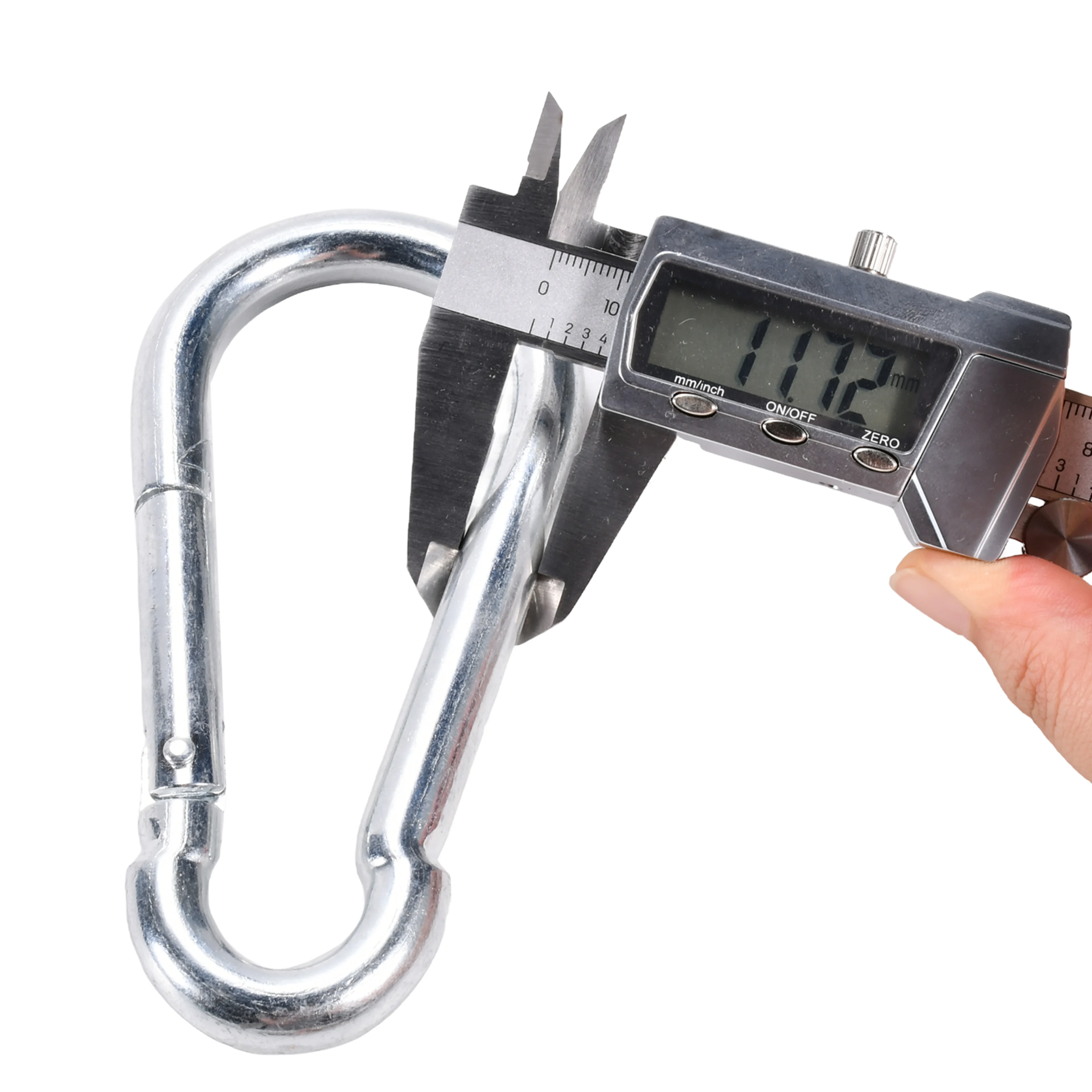 Mosquetón M12 galvanizado - 1100 kg Resistencia