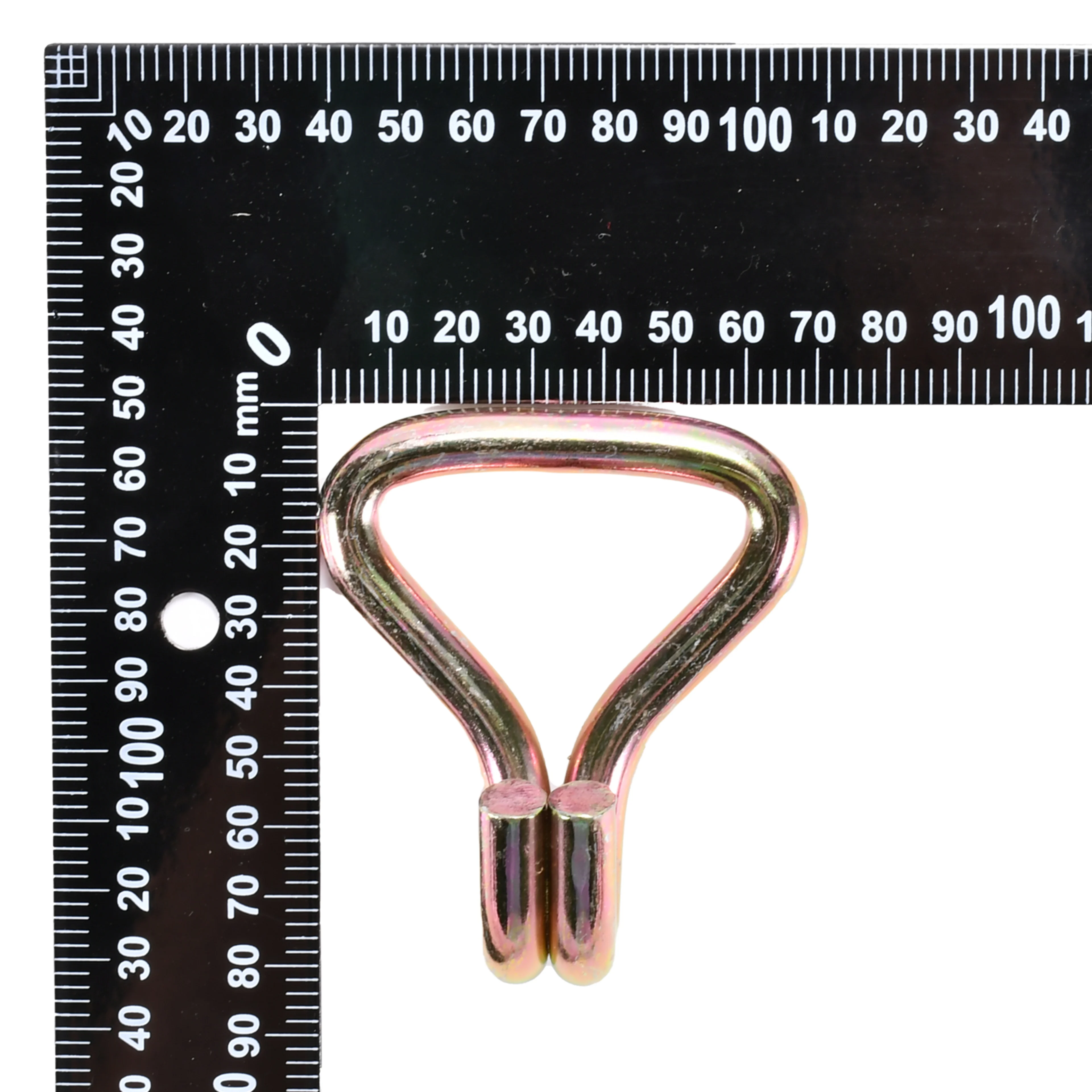 Gancho Doble J de 50mm galvanizado en amarillo - 3000 kg Resistencia