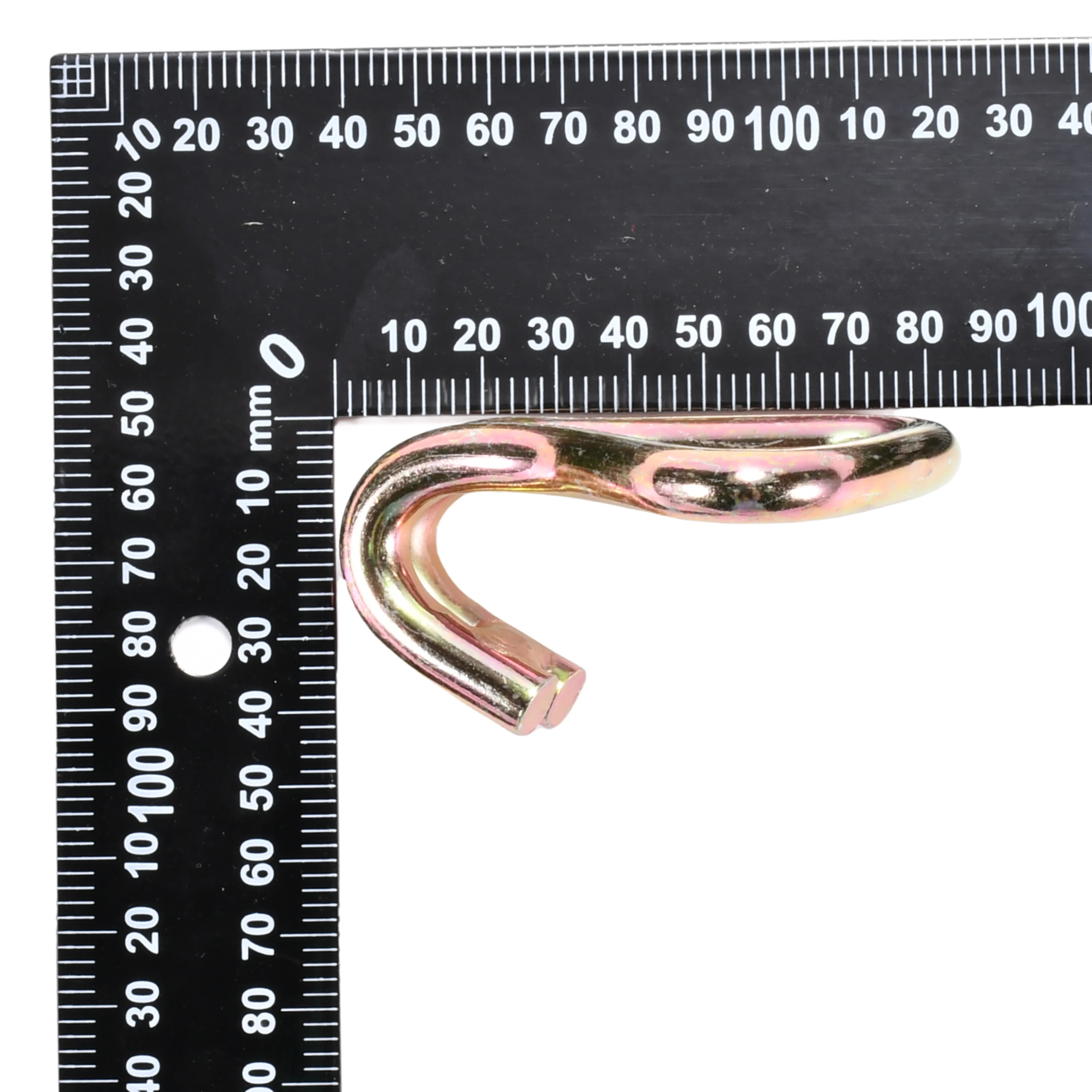 Gancho Doble J de 50mm galvanizado en amarillo - 3000 kg Resistencia