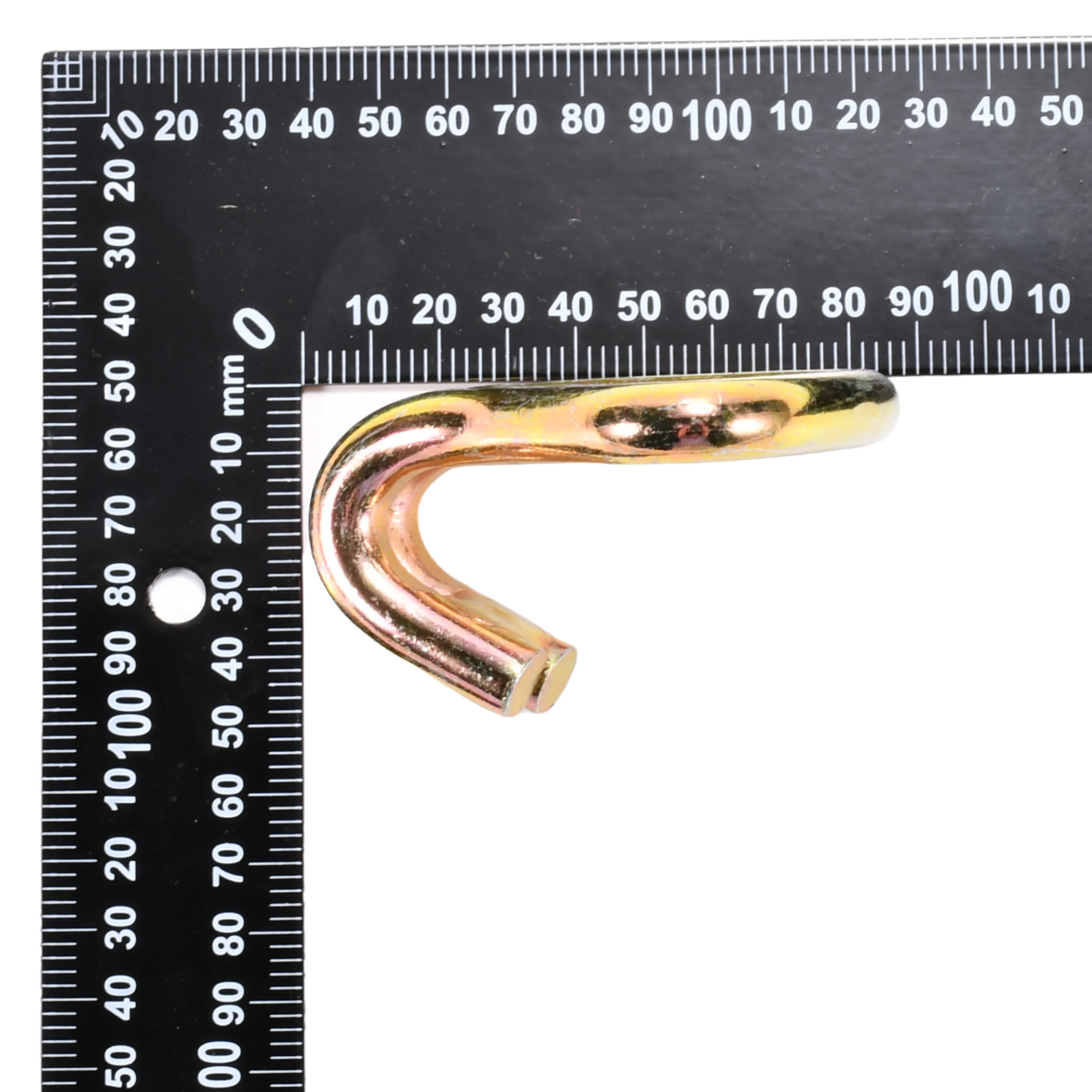 Gancho Doble J de 50mm de Alta Resistencia, galvanizado en amarillo - 5000 kg Resistencia