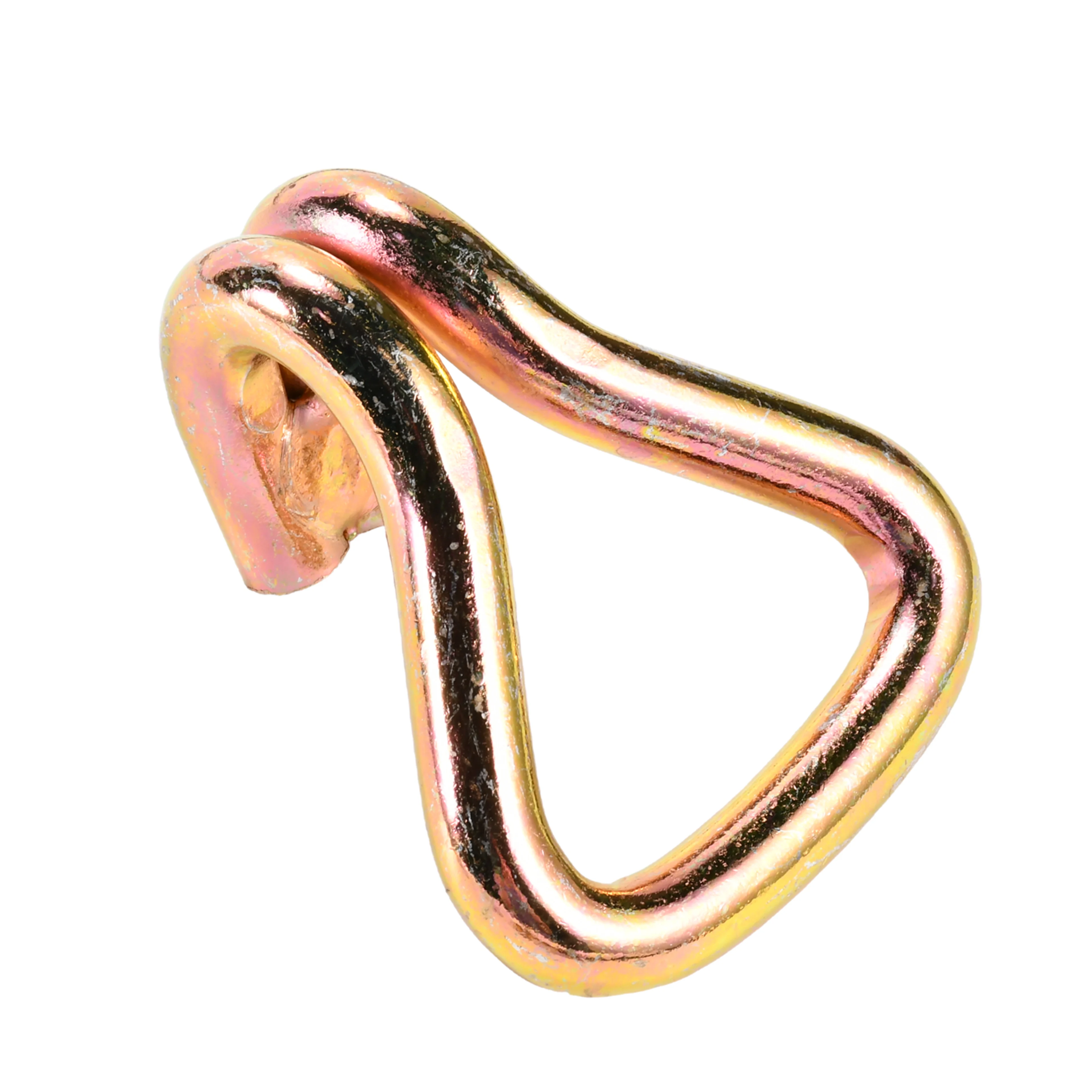 Gancho Doble J de 50mm de Alta Resistencia, galvanizado en amarillo - 5000 kg Resistencia