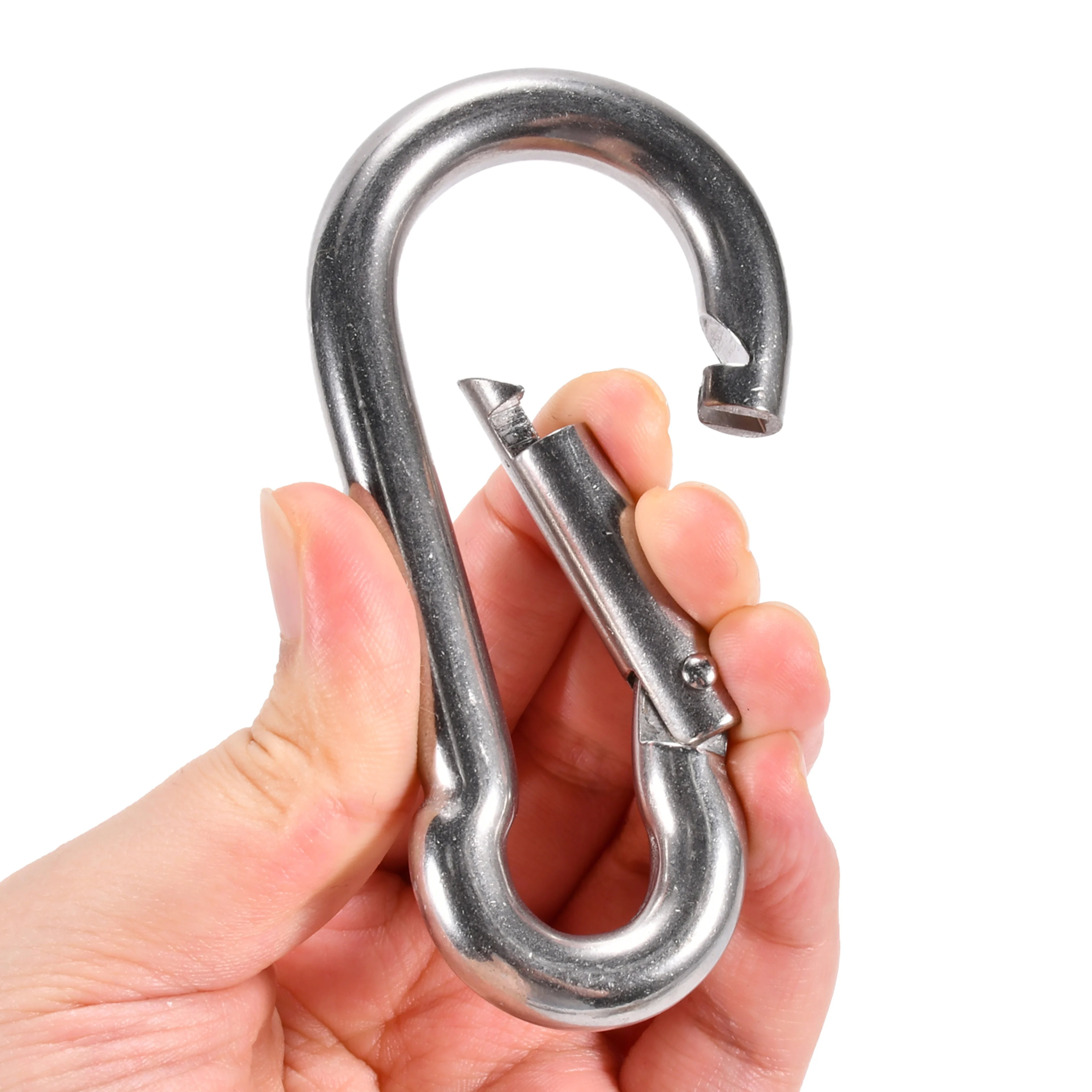 M8 Zinc-Plated Snap Hook Carabiner - 1200 lbs. BS
