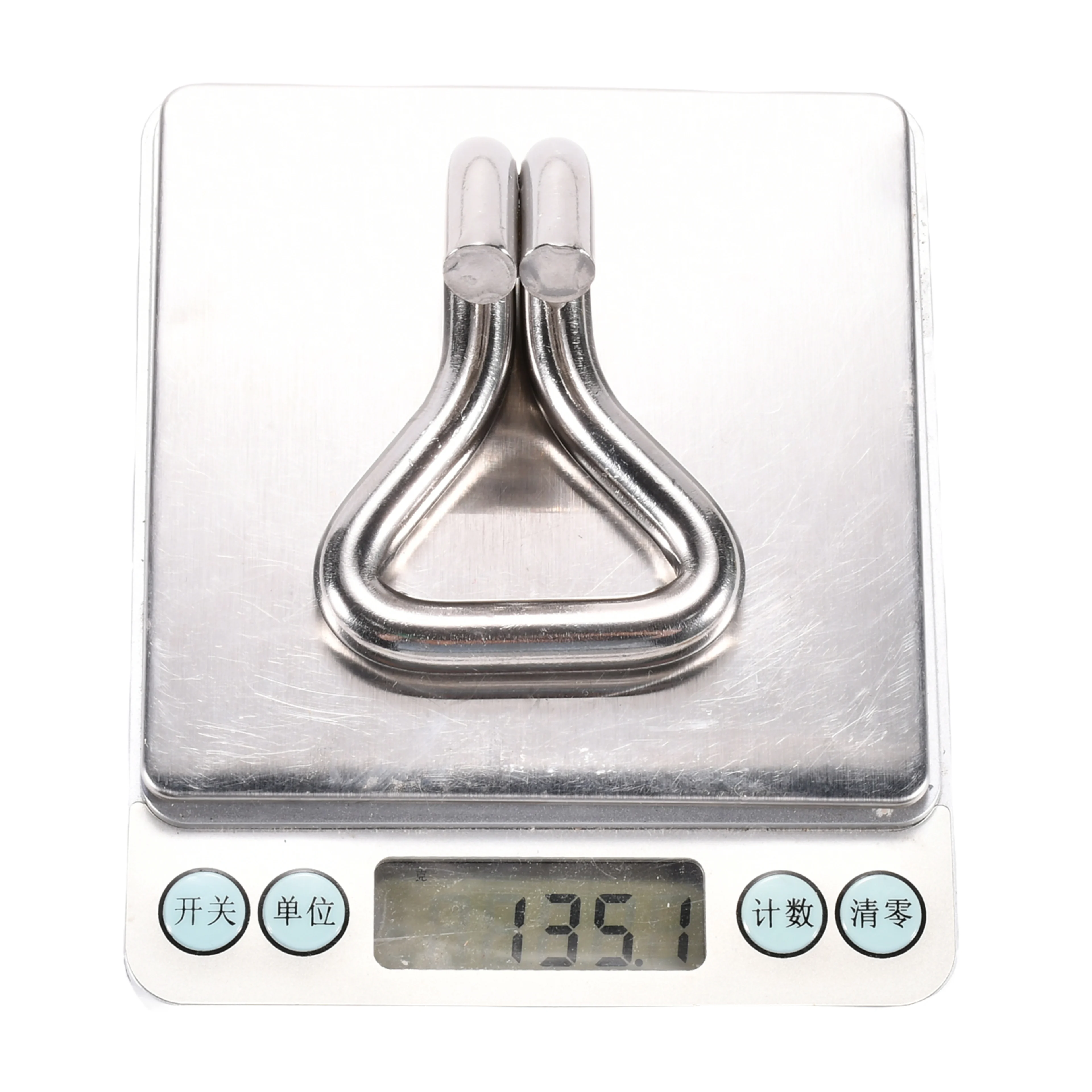 Gancho Doble J de 38mm de Acero Inoxidable 316 - 2000 kg Resistencia