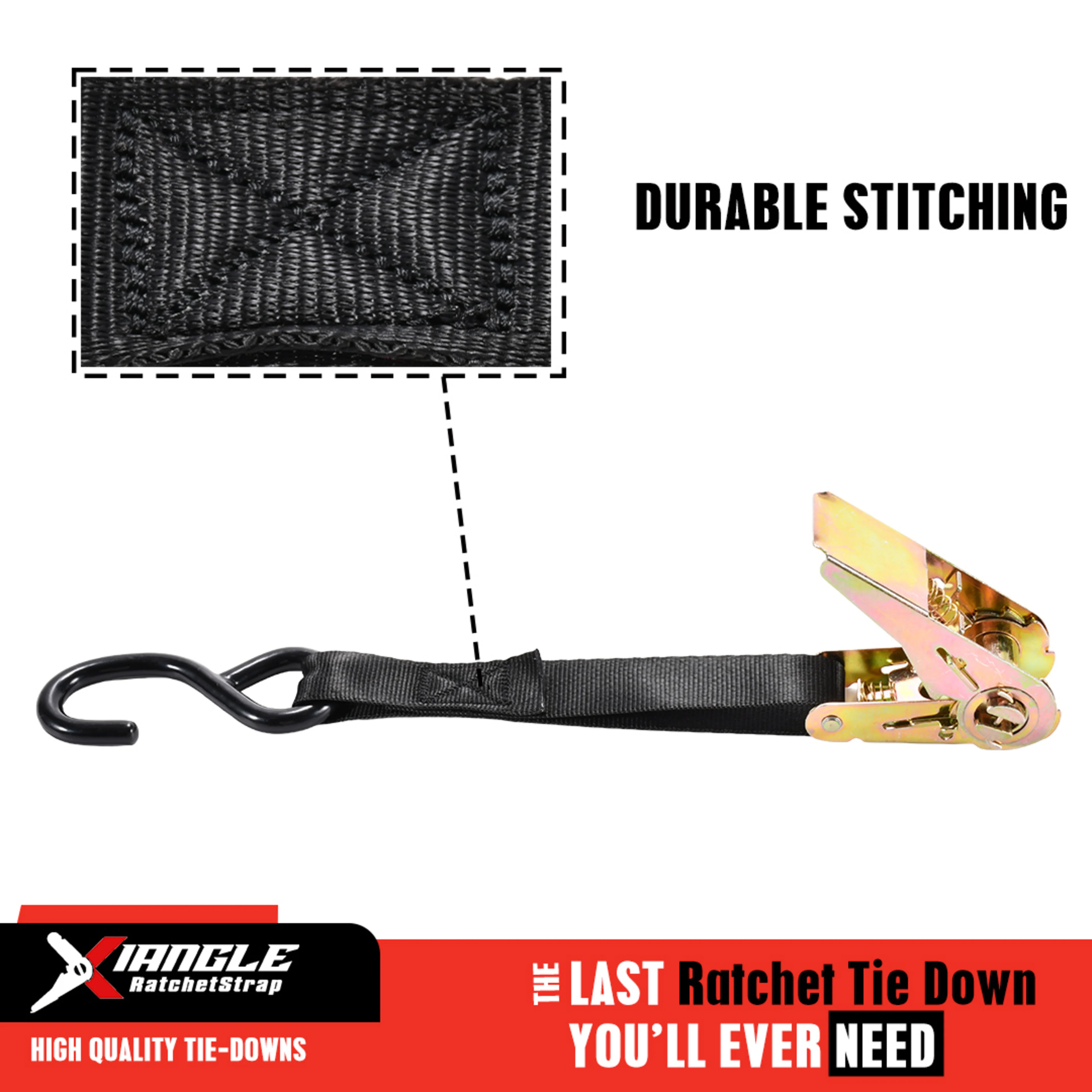 Correa de trinquete galvanizada 25mm con Ganchos S - 800 kg Resistencia