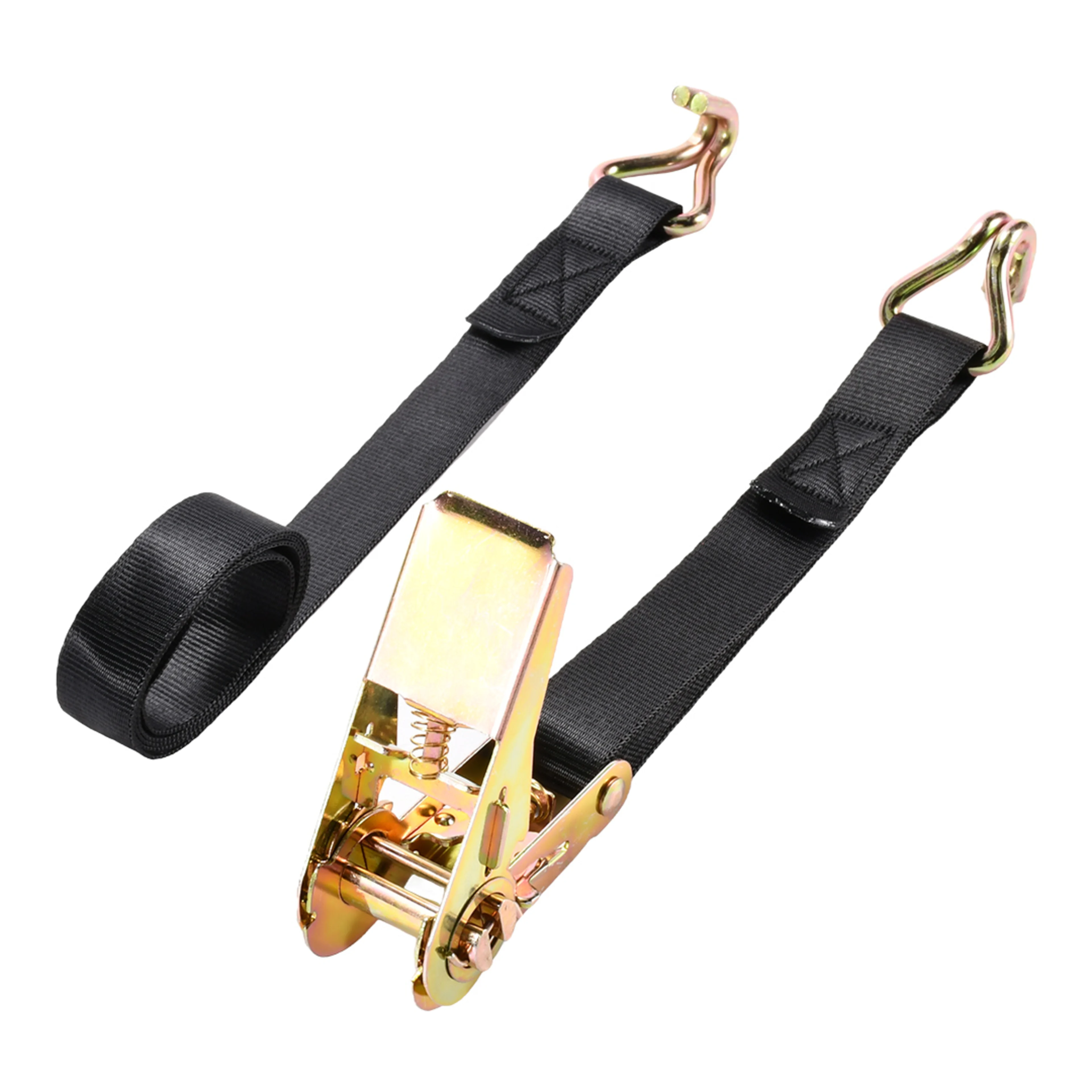 25mm Zinc Plated Ratchet Strap with Double J-Hooks - 800kg BS